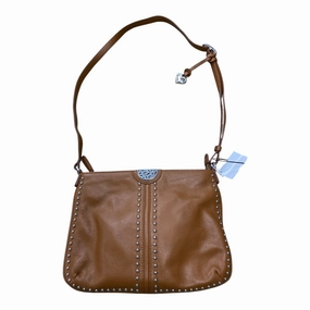 Handbag Designer By Brighton In Brown & Silver, Size:Medium