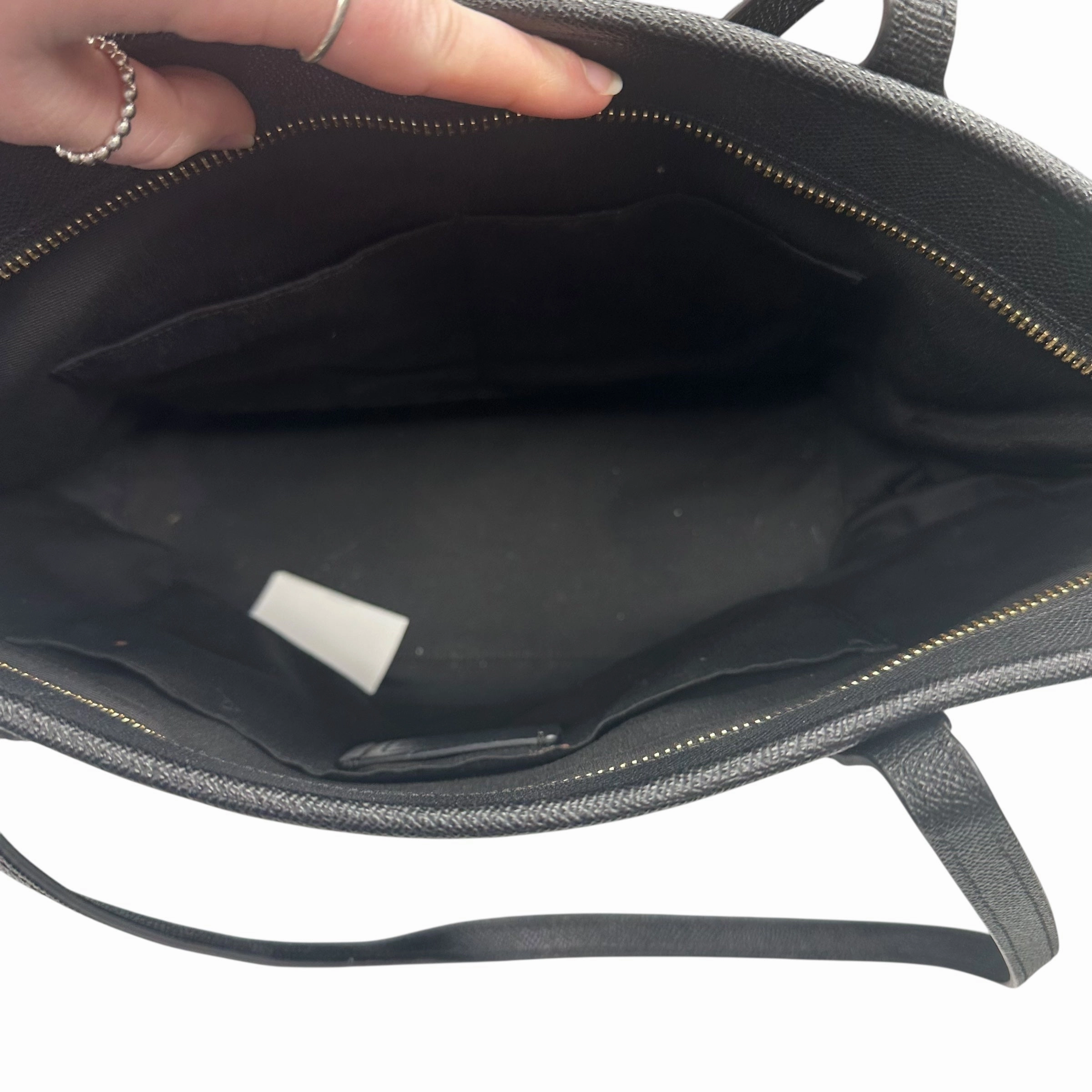 Handbag Designer By Coach In Black, Size:Medium