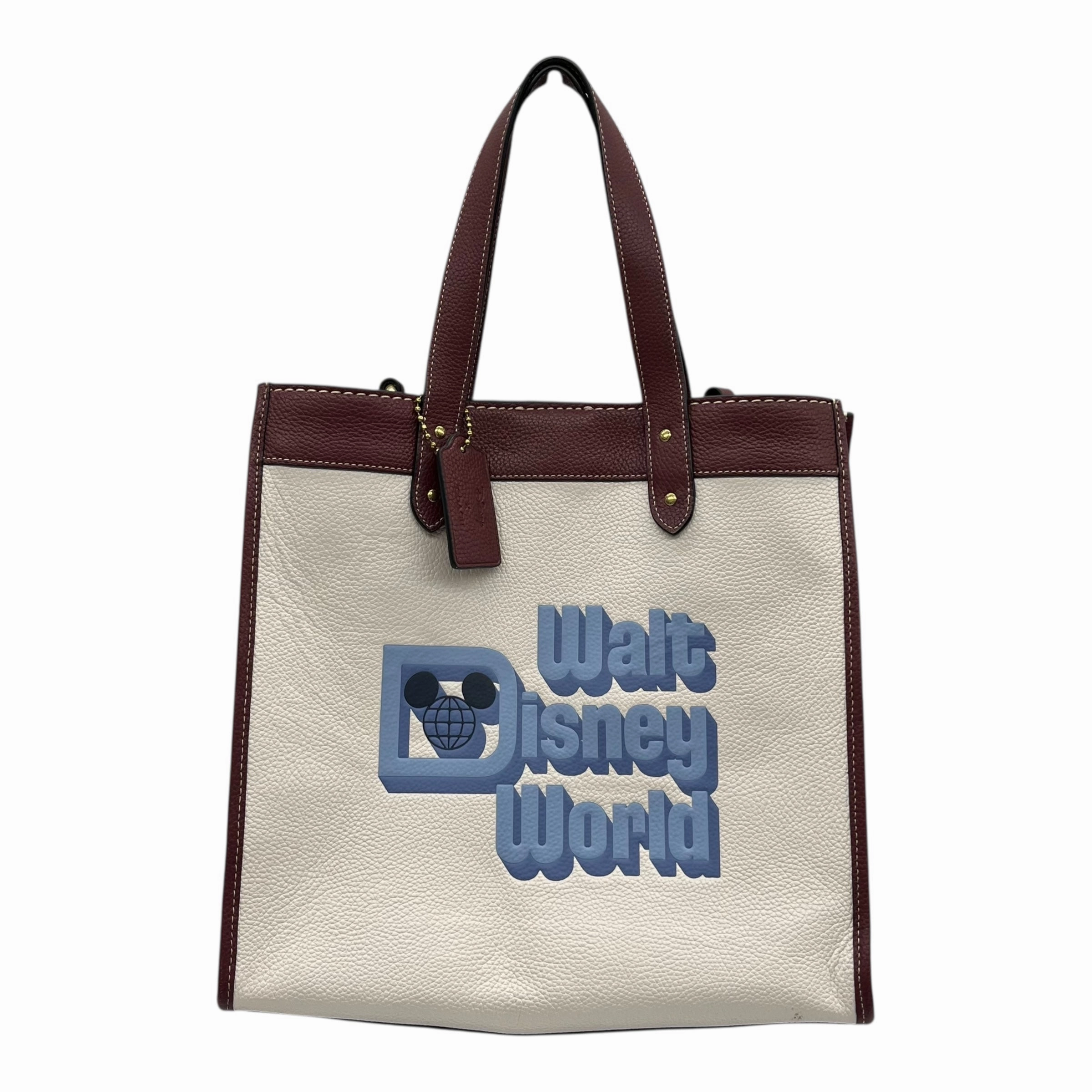 Handbag Designer By Coach In Brown & Cream, Size:Medium