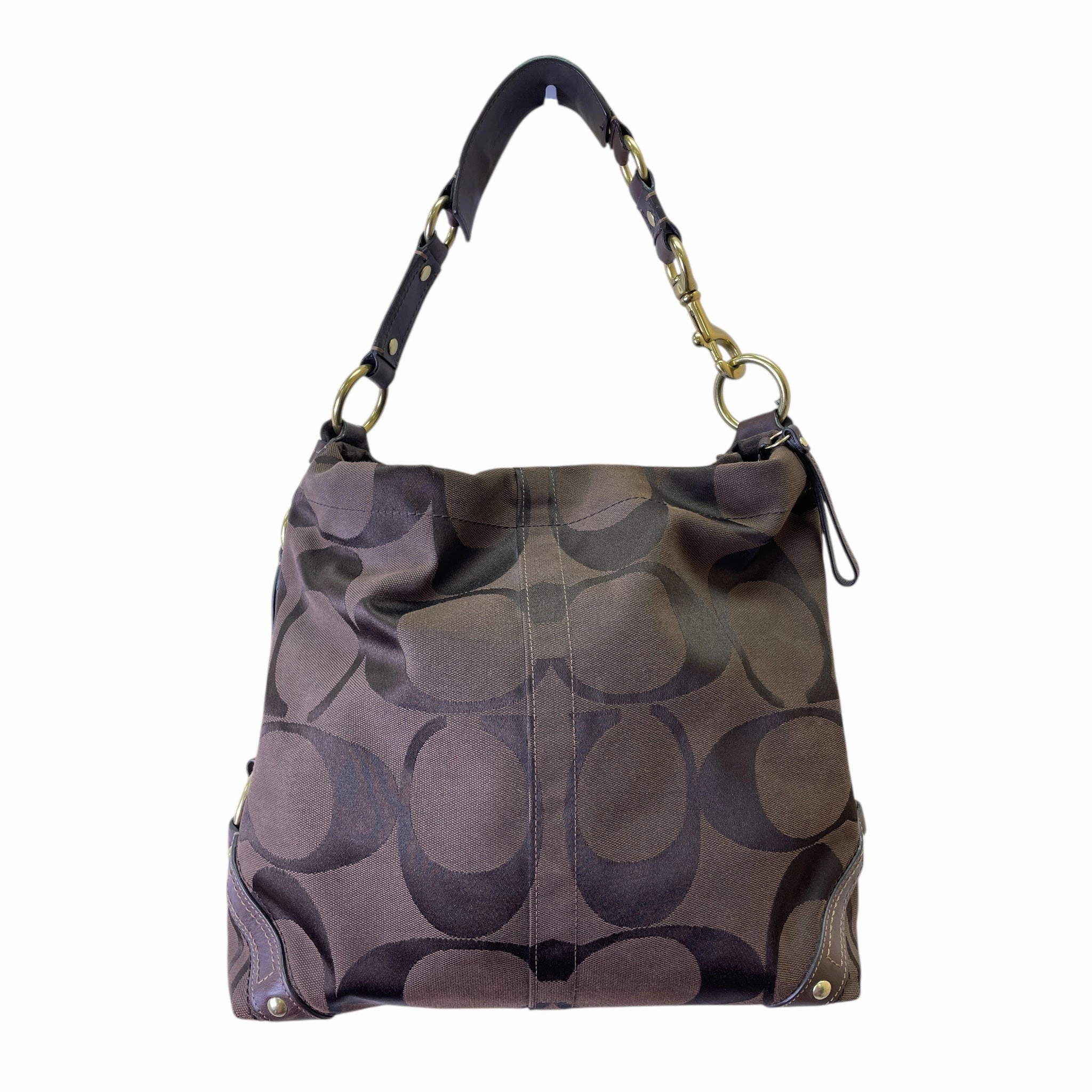 Handbag Designer By Coach In Brown, Size:Large