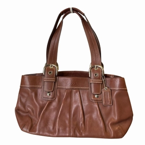 Handbag Designer By Coach In Brown, Size:Large