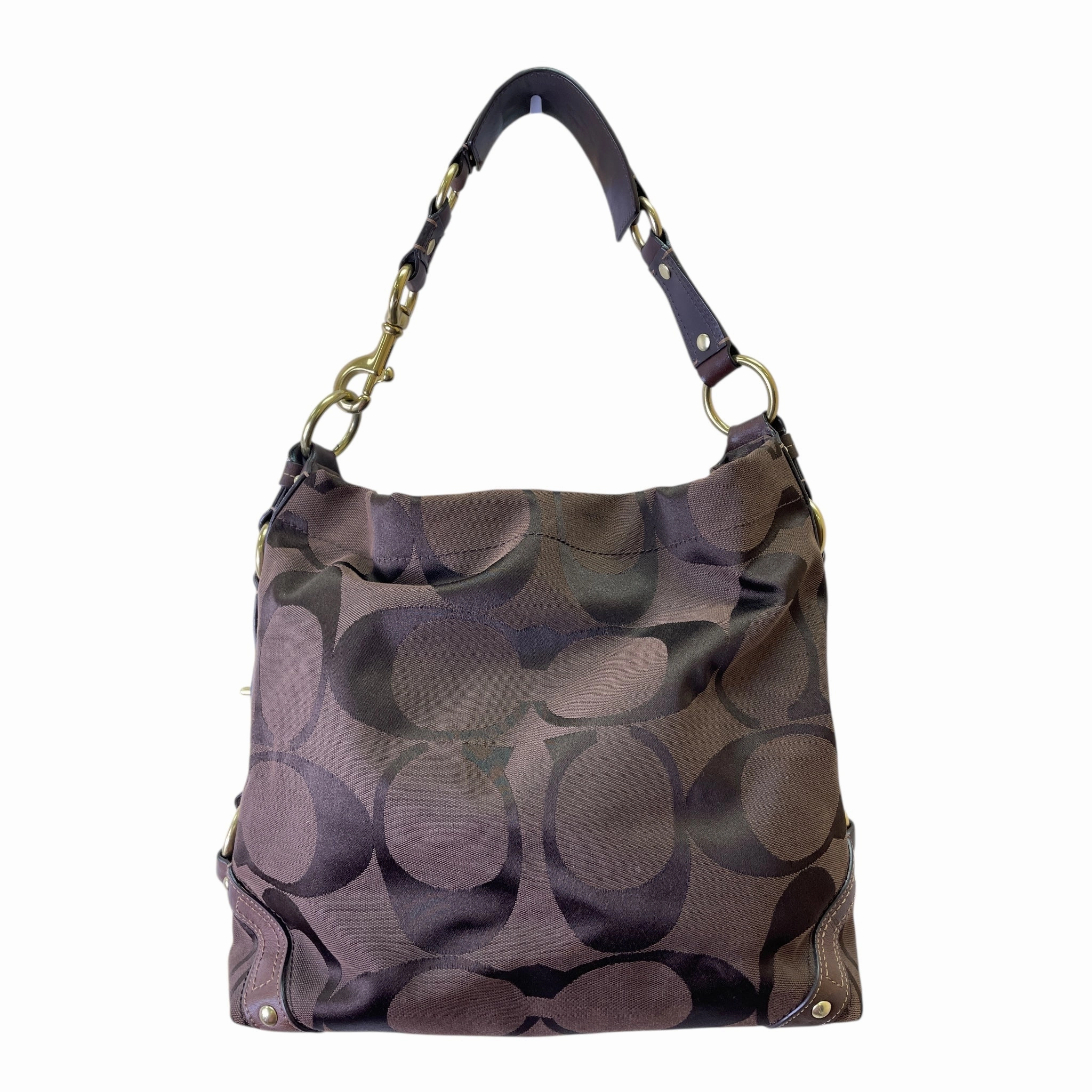 Handbag Designer By Coach In Brown, Size:Large