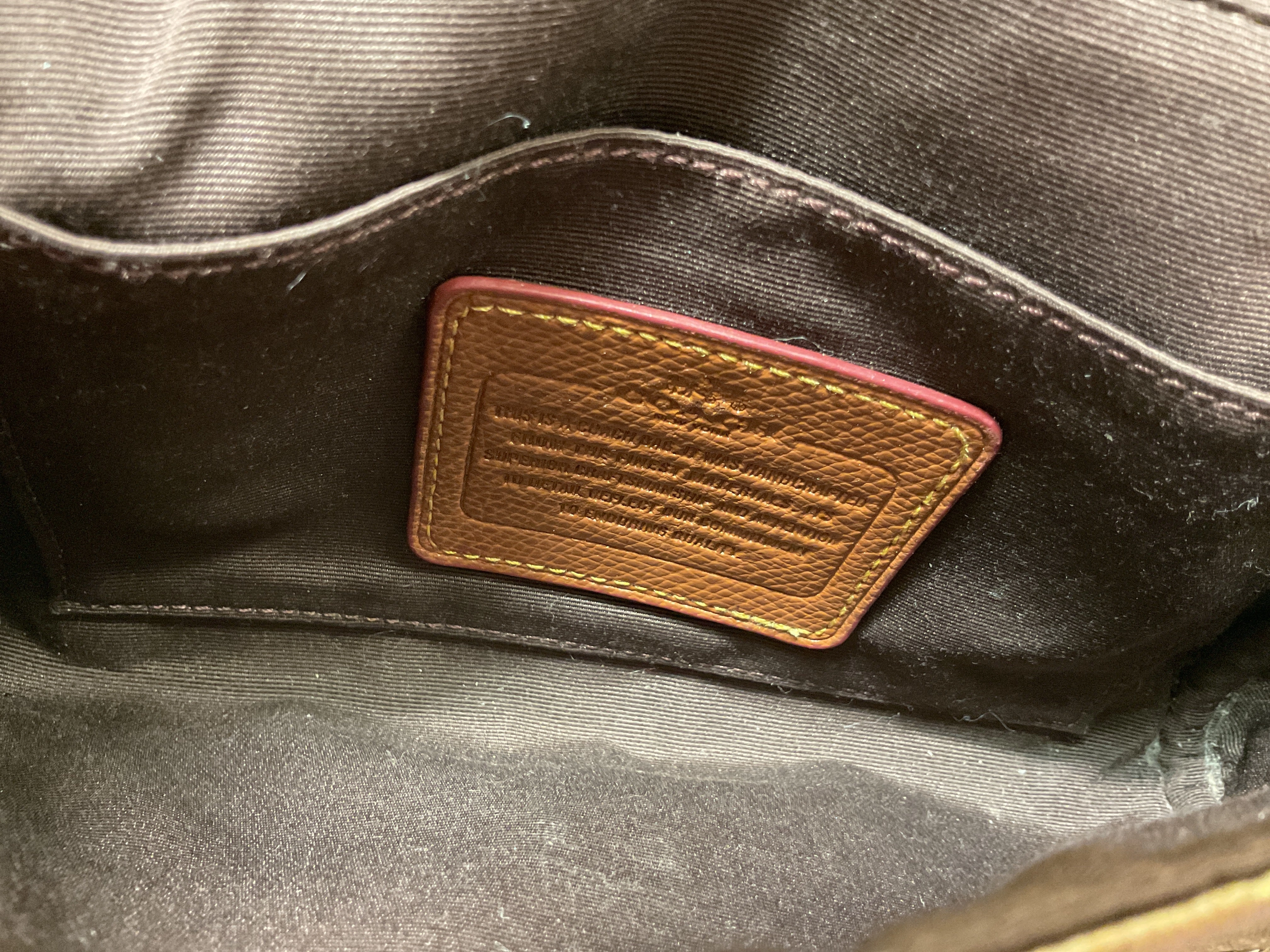Handbag Designer By Coach In Brown, Size:Small
