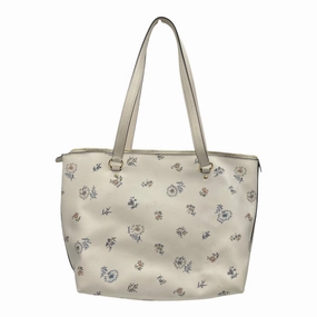 Handbag Designer By Coach In Cream, Size:Large