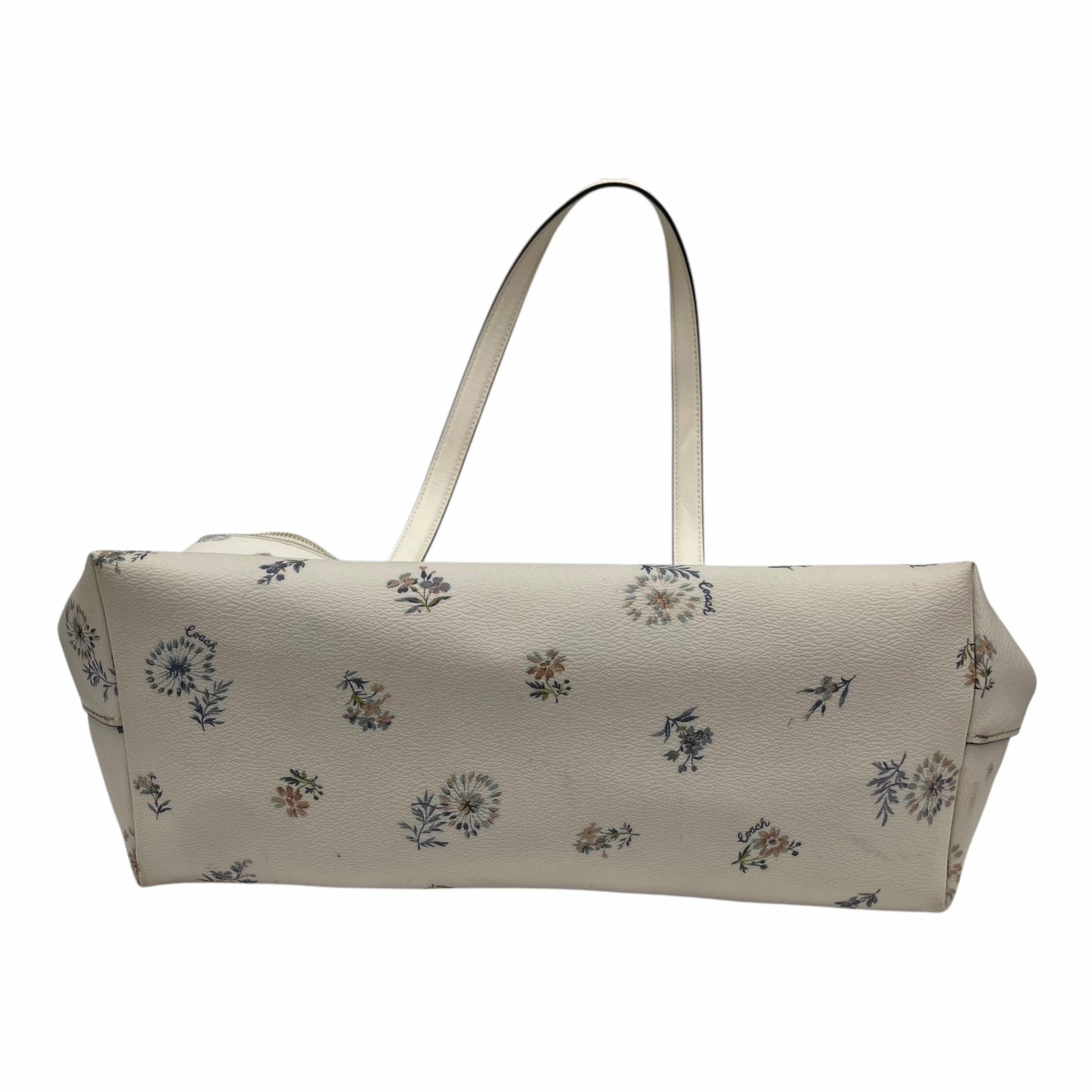 Handbag Designer By Coach In Cream, Size:Large