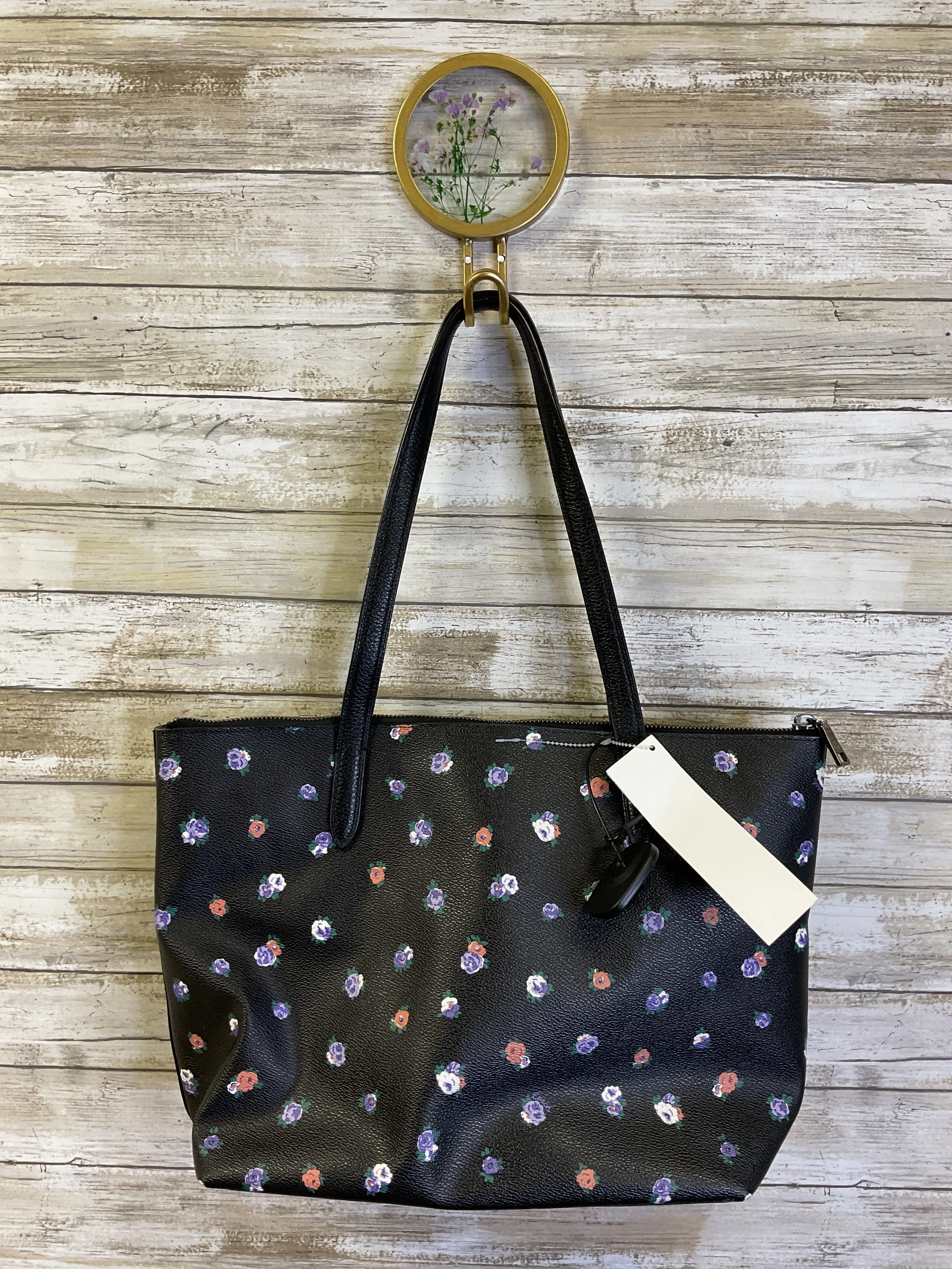 Handbag Designer By Coach In Floral Print, Size:Medium