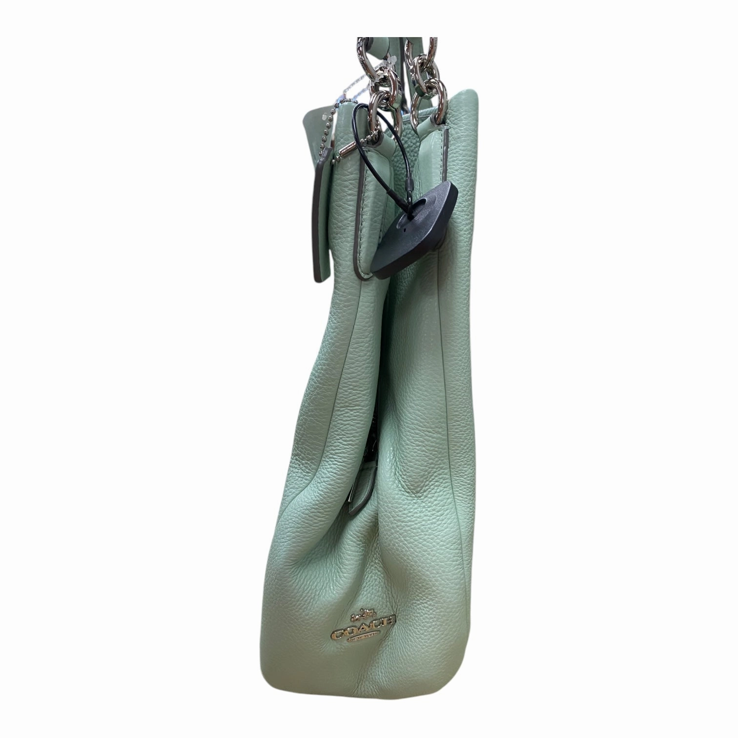 Handbag Designer By Coach In Green & Grey, Size:Large