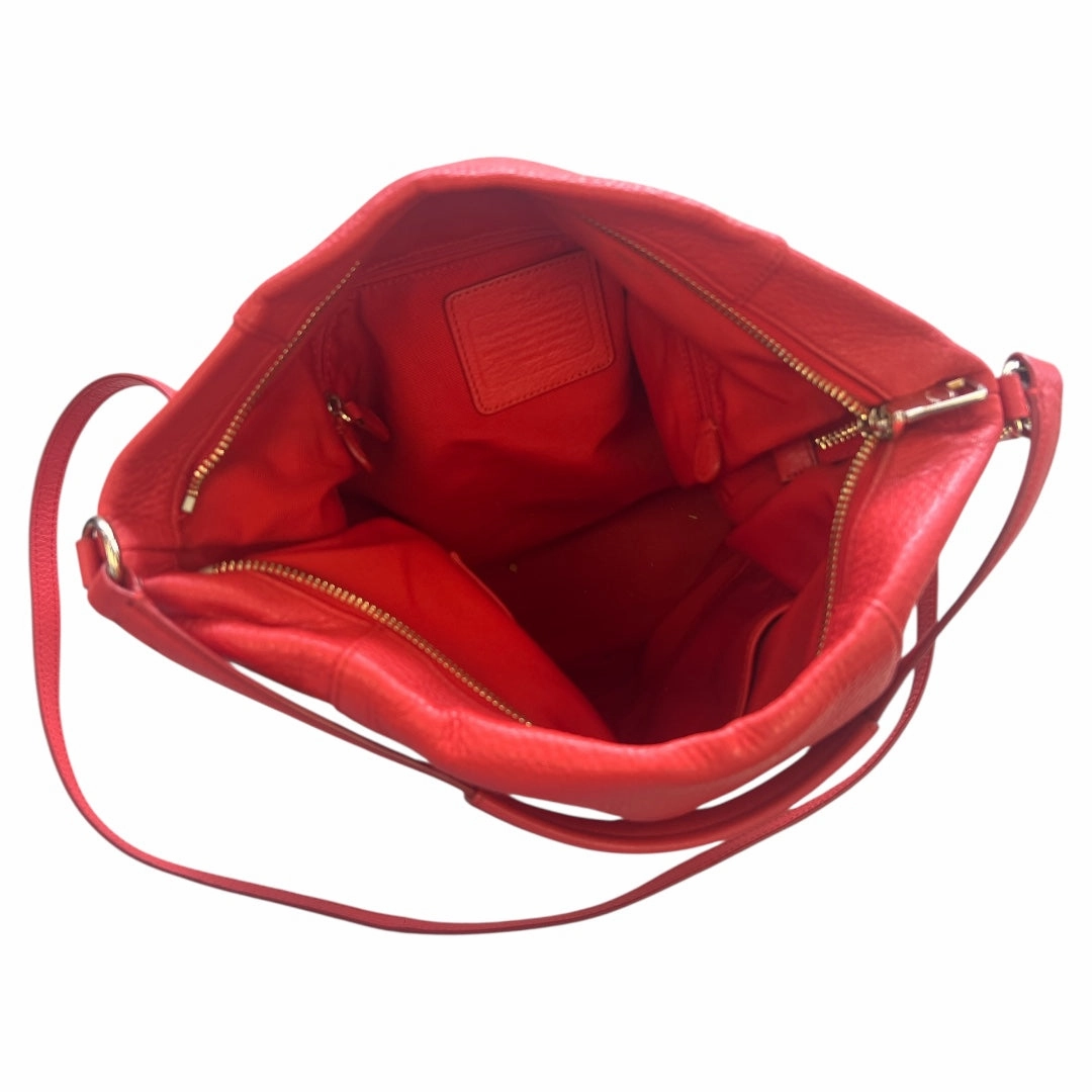 Handbag Designer By Coach In Orange, Size:Large