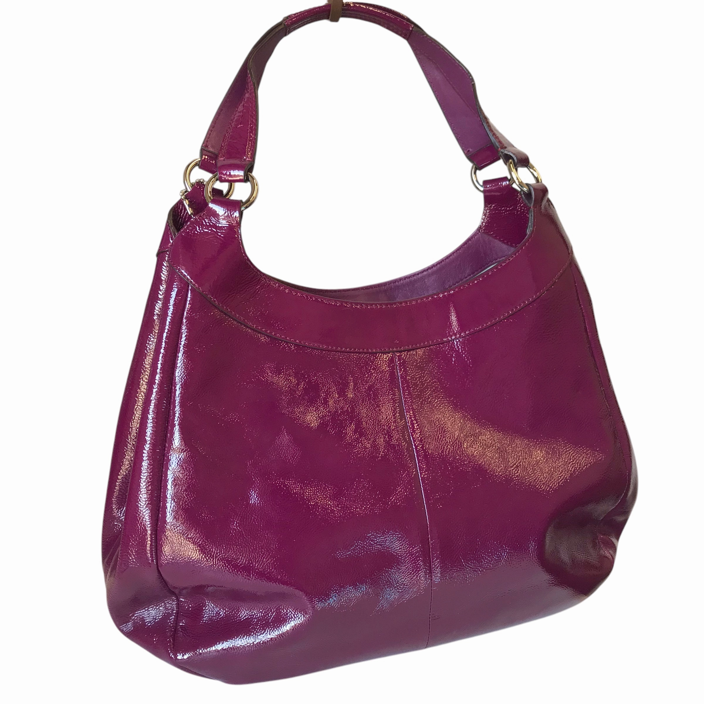 Handbag Designer By Coach In Purple, Size:Medium