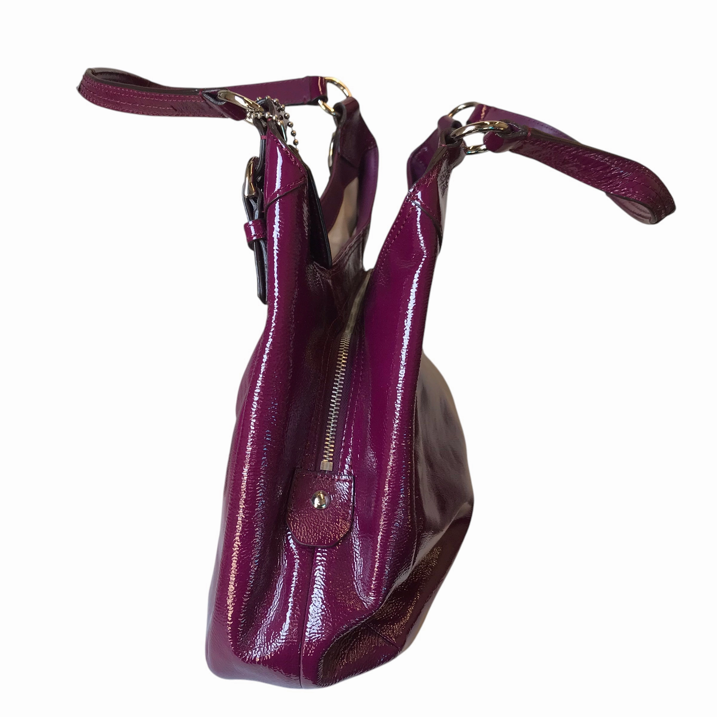 Handbag Designer By Coach In Purple, Size:Medium