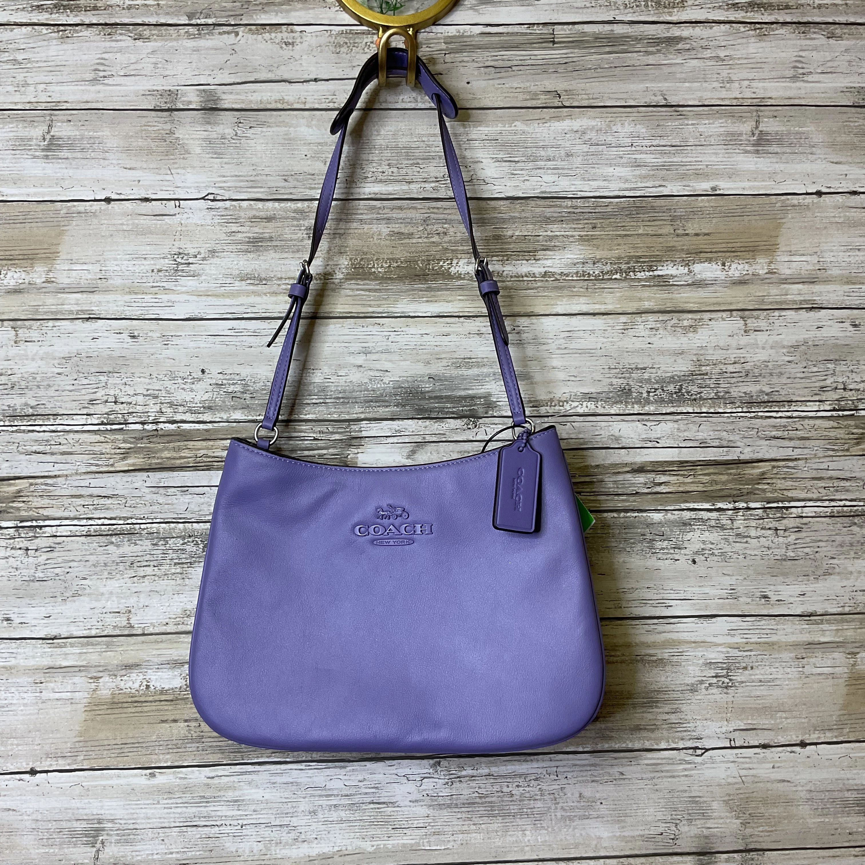 Handbag Designer By Coach In Purple, Size:Medium