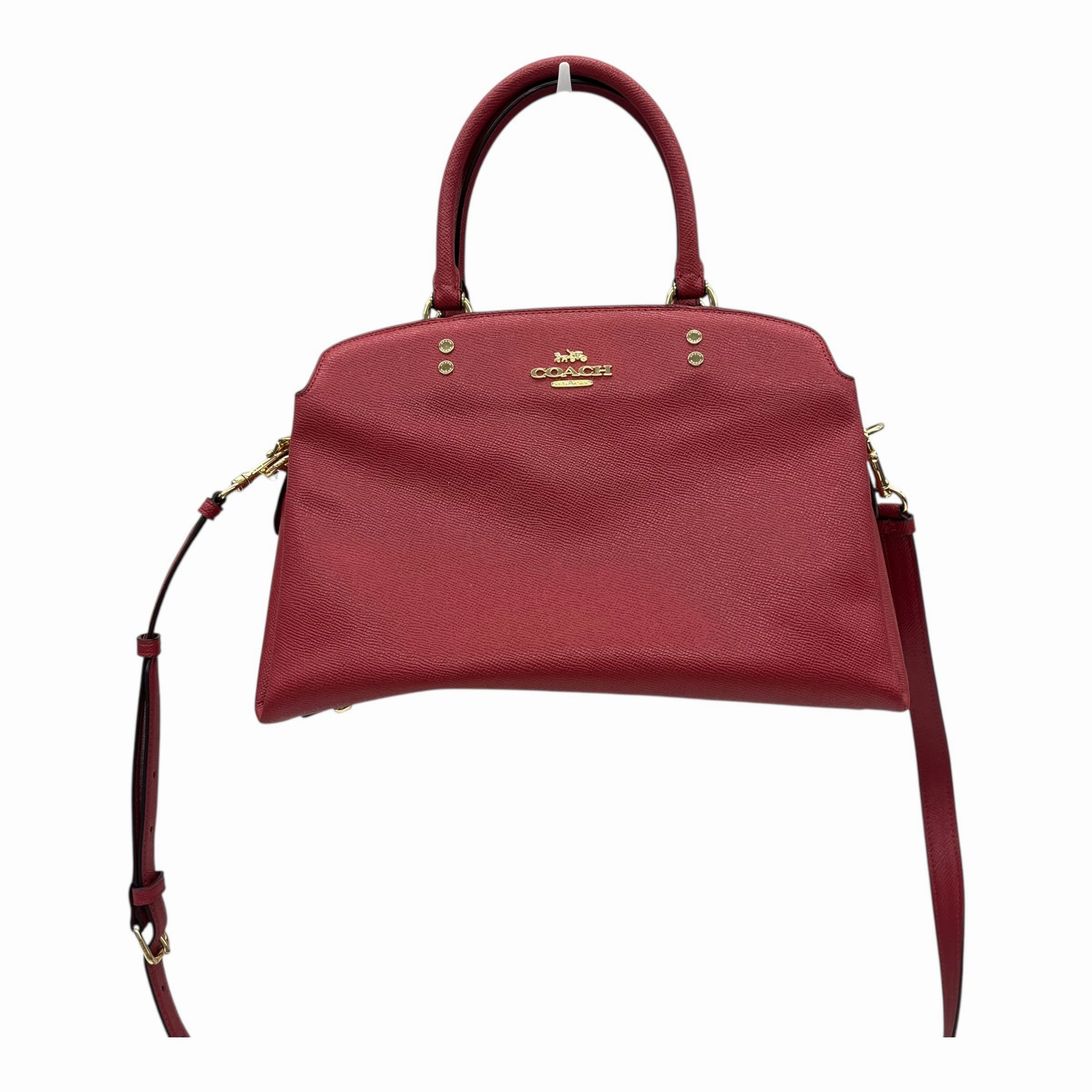 Handbag Designer By Coach In Red, Size:Medium
