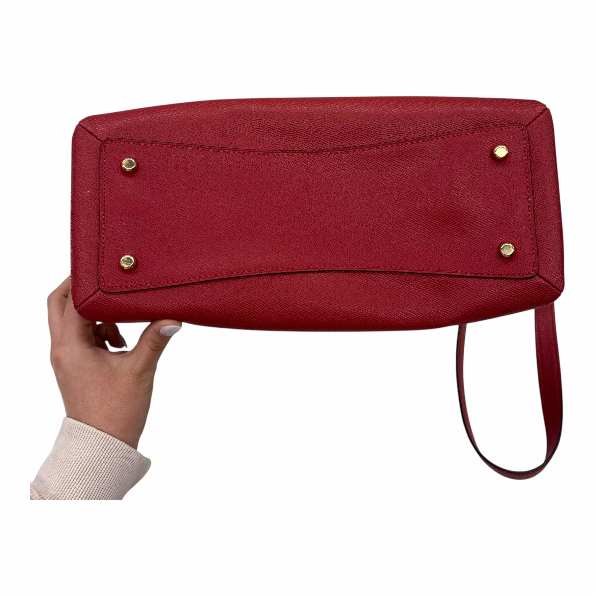 Handbag Designer By Coach In Red, Size:Medium