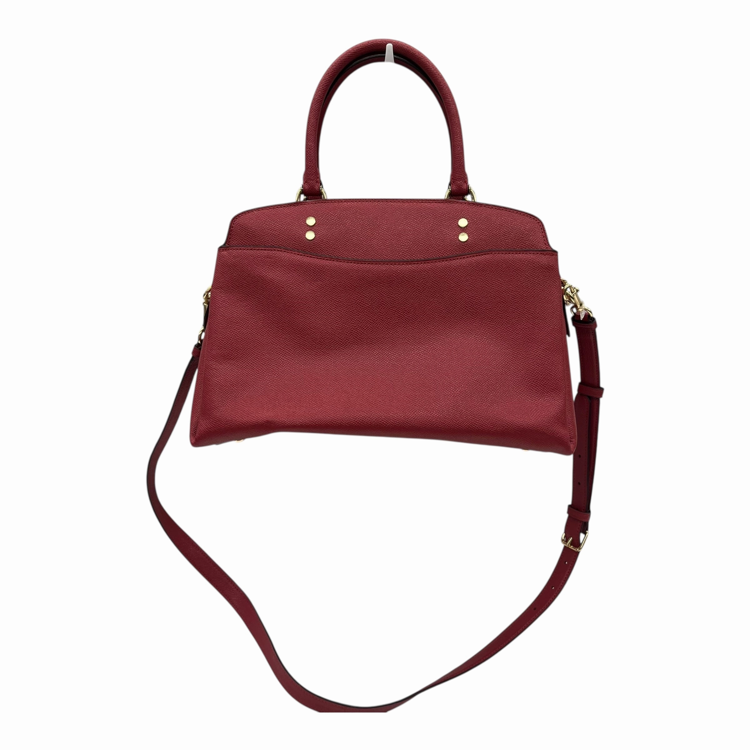 Handbag Designer By Coach In Red, Size:Medium