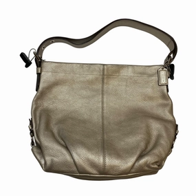 Handbag Designer By Coach In Silver, Size:Large