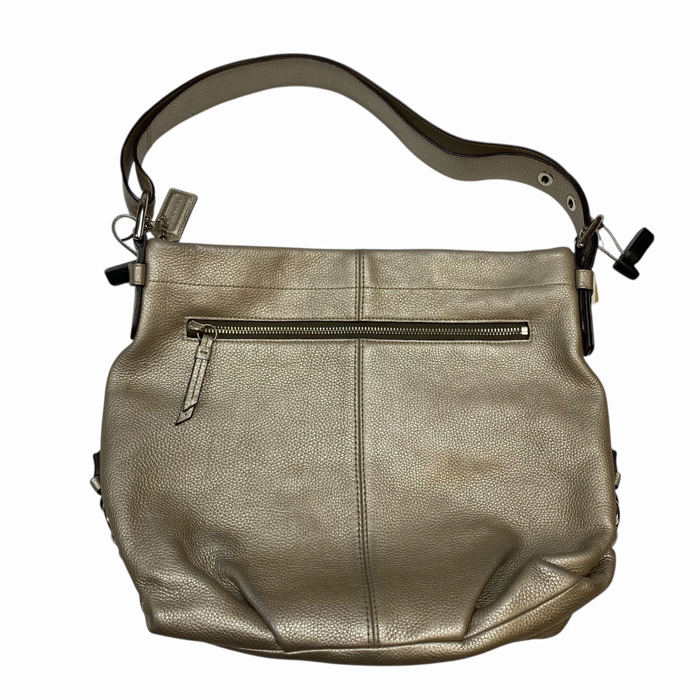 Handbag Designer By Coach In Silver, Size:Large