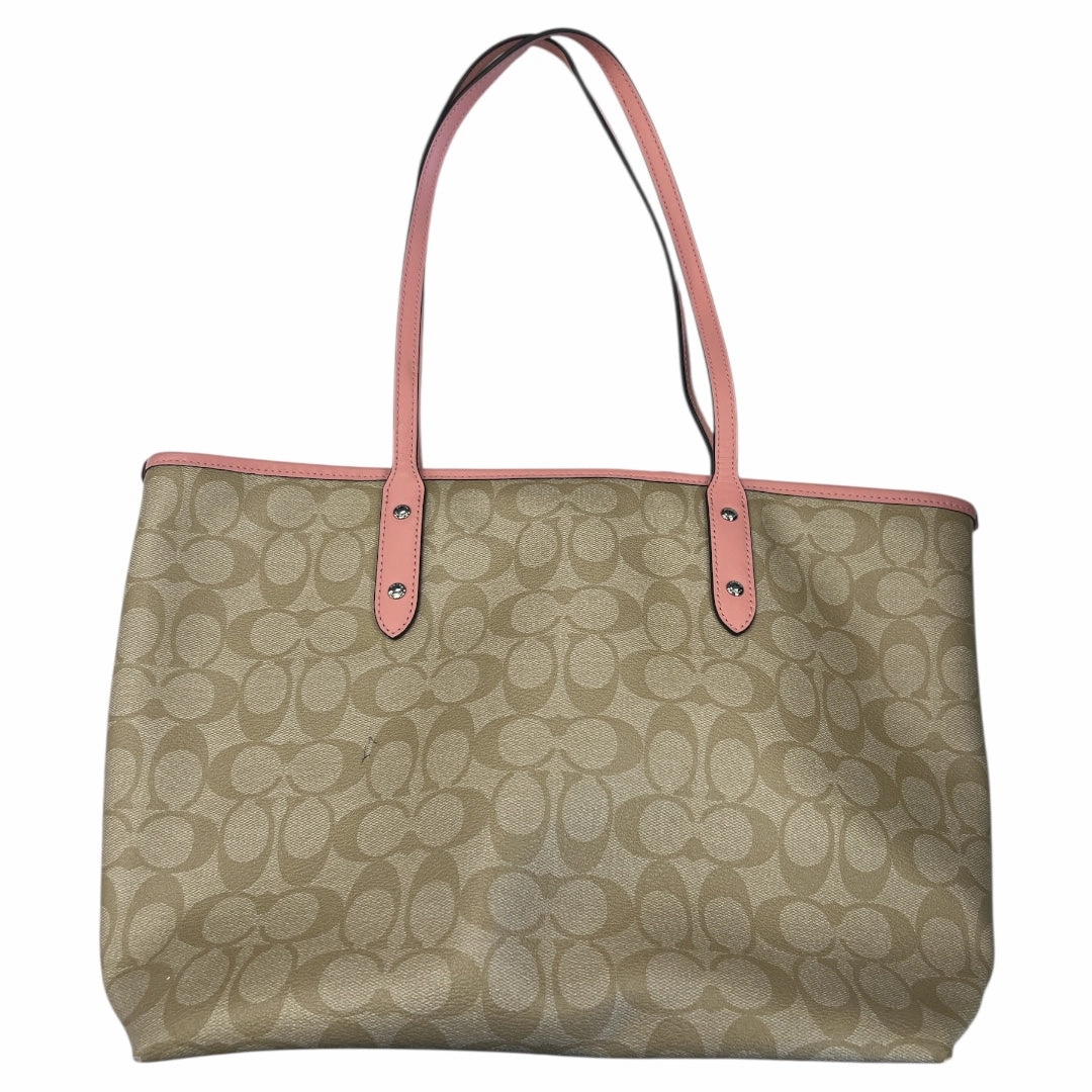Handbag Designer By Coach In Tan, Size:Large