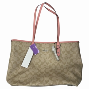 Handbag Designer By Coach In Tan, Size:Large