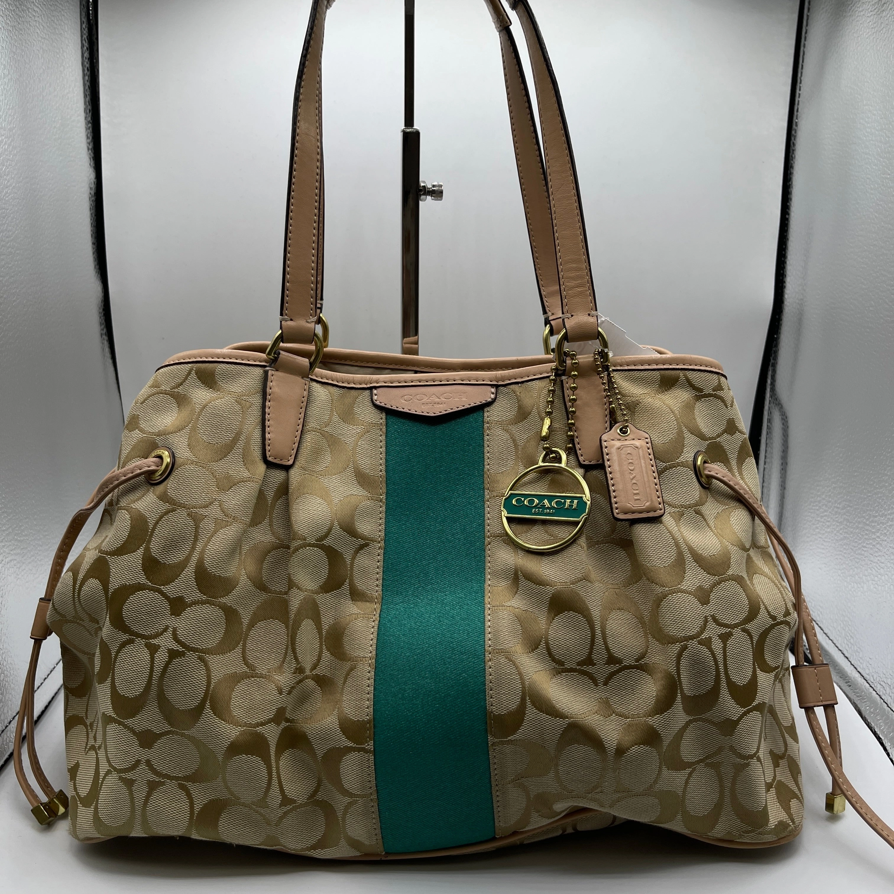 HANDBAG DESIGNER by COACH In TAN, Size: MEDIUM