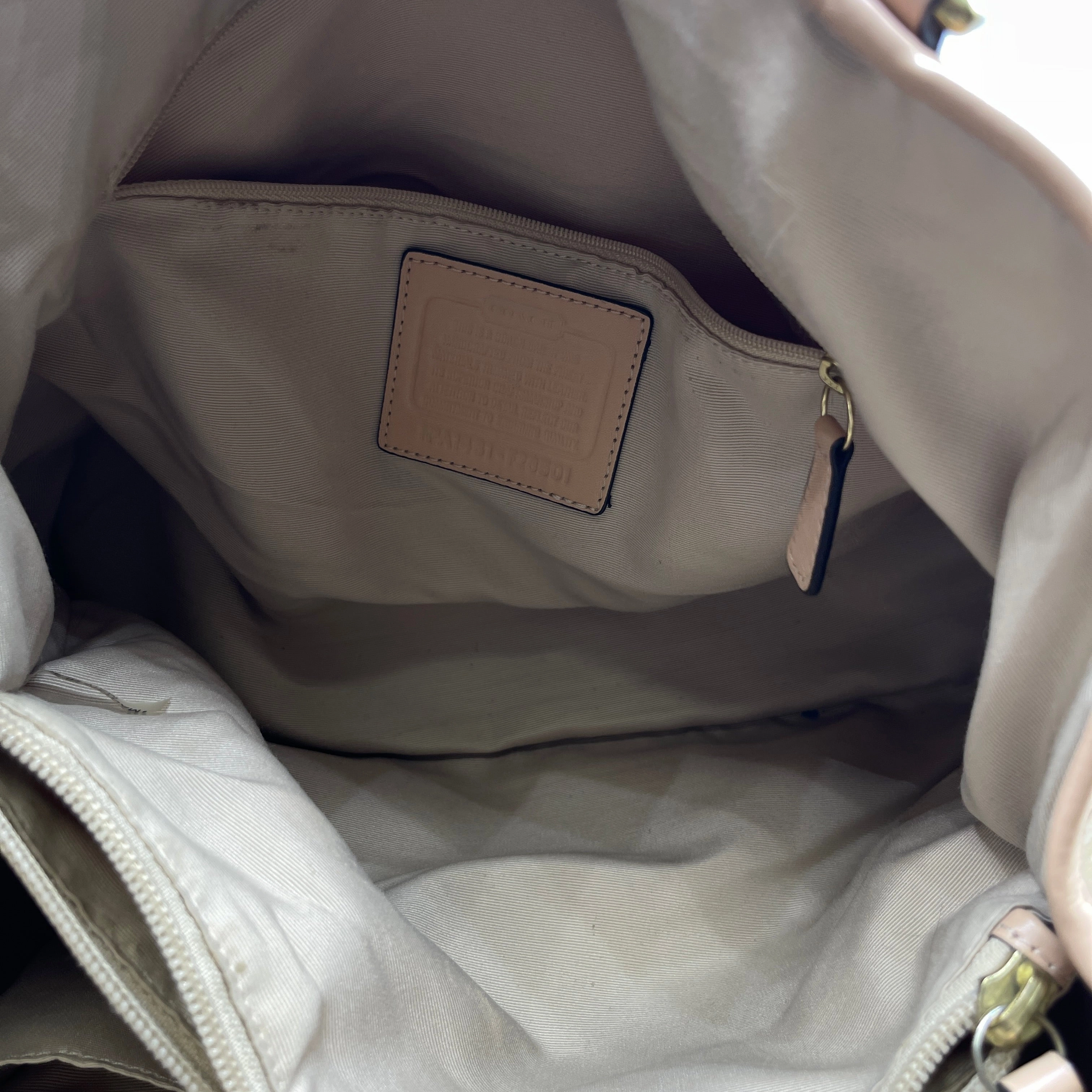 HANDBAG DESIGNER by COACH In TAN, Size: MEDIUM