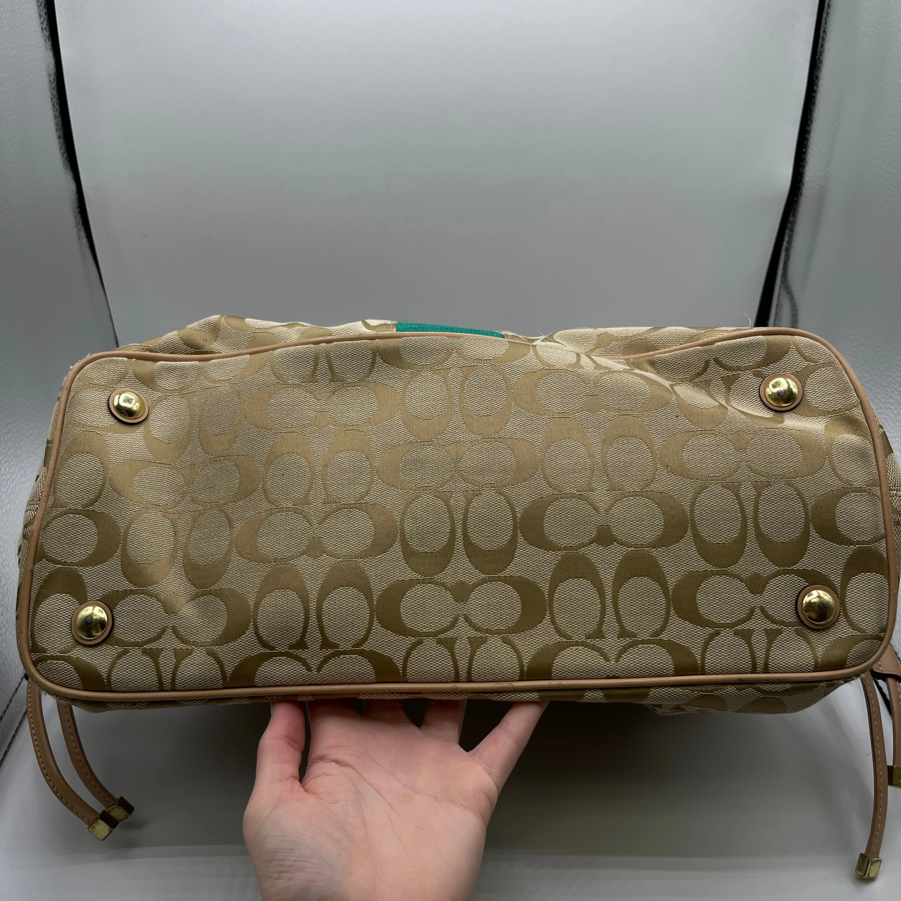 HANDBAG DESIGNER by COACH In TAN, Size: MEDIUM