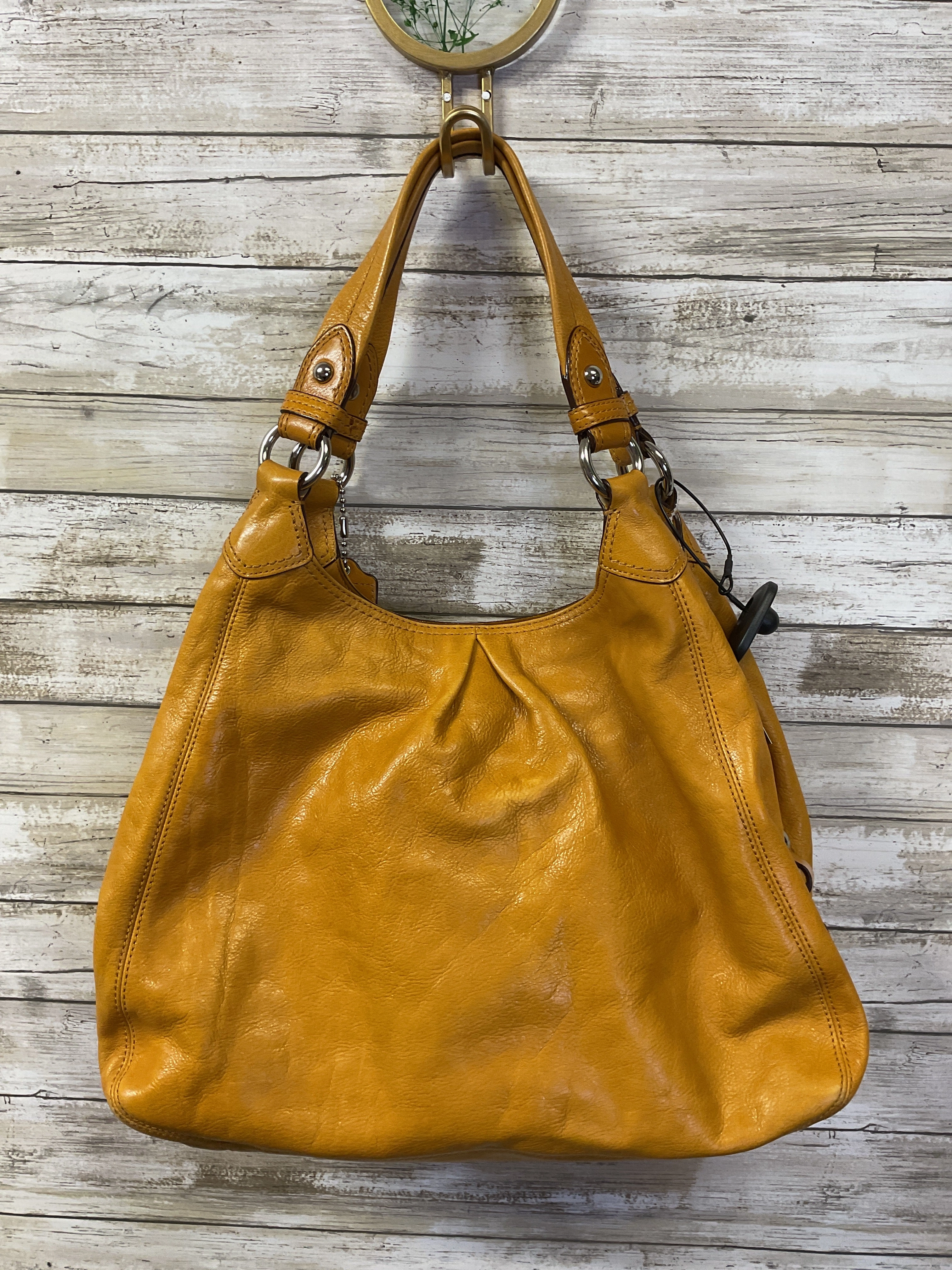 Handbag Designer By Coach In Yellow, Size:Medium