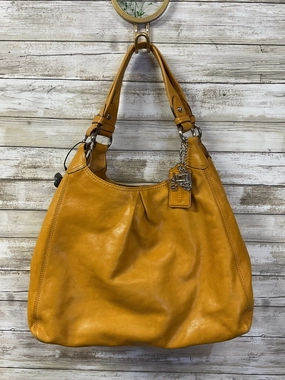 Handbag Designer By Coach In Yellow, Size:Medium