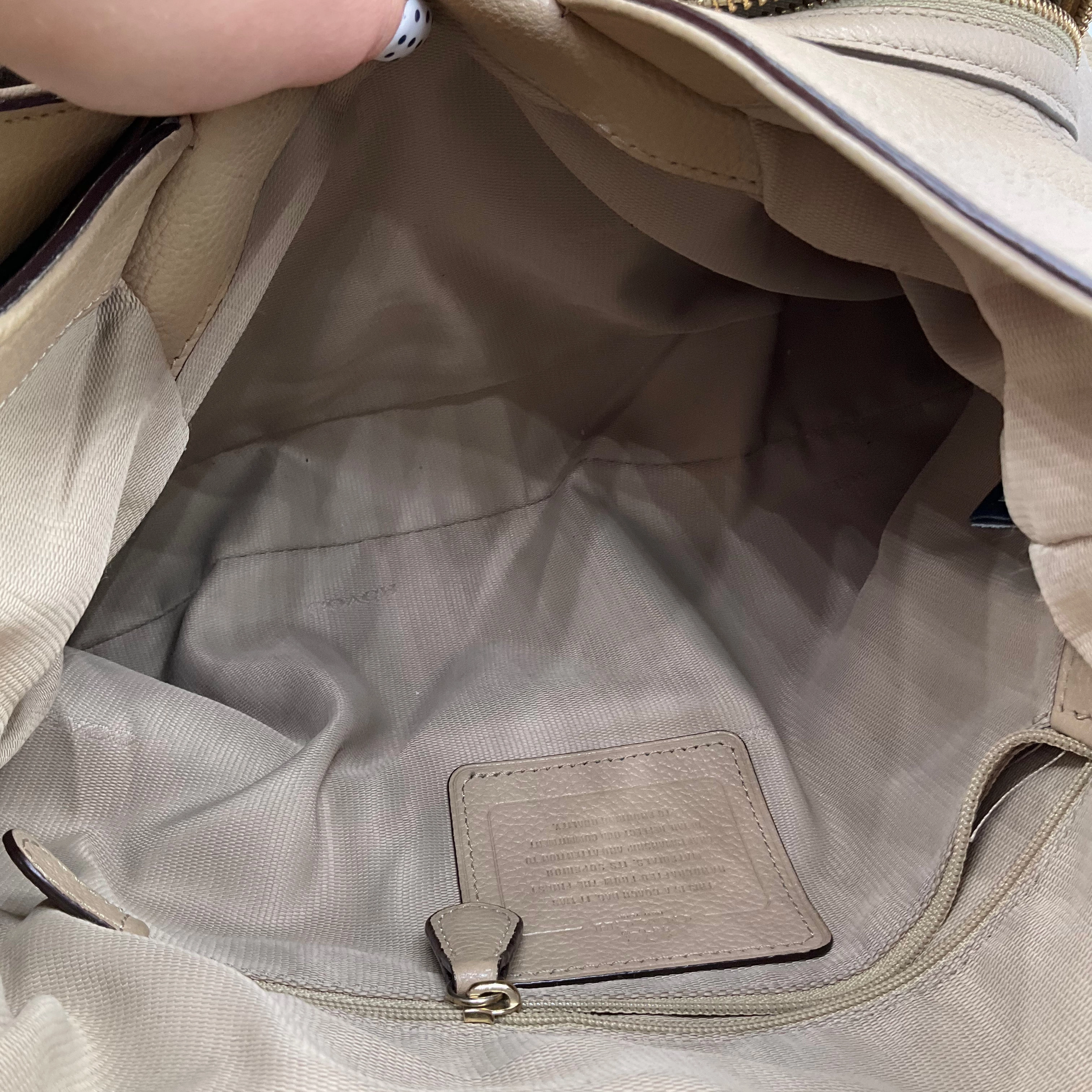 Handbag Designer By Coach, Size: Large