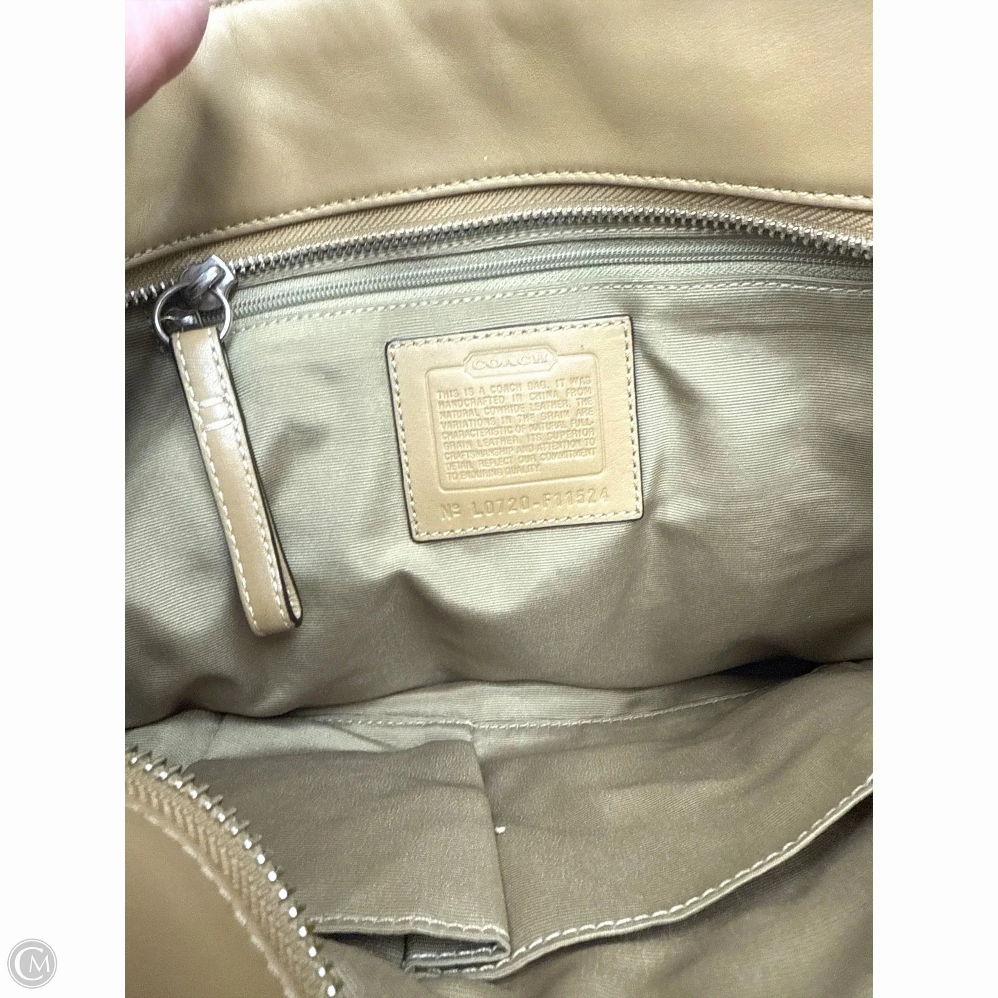 Handbag Designer By Coach, Size: Large