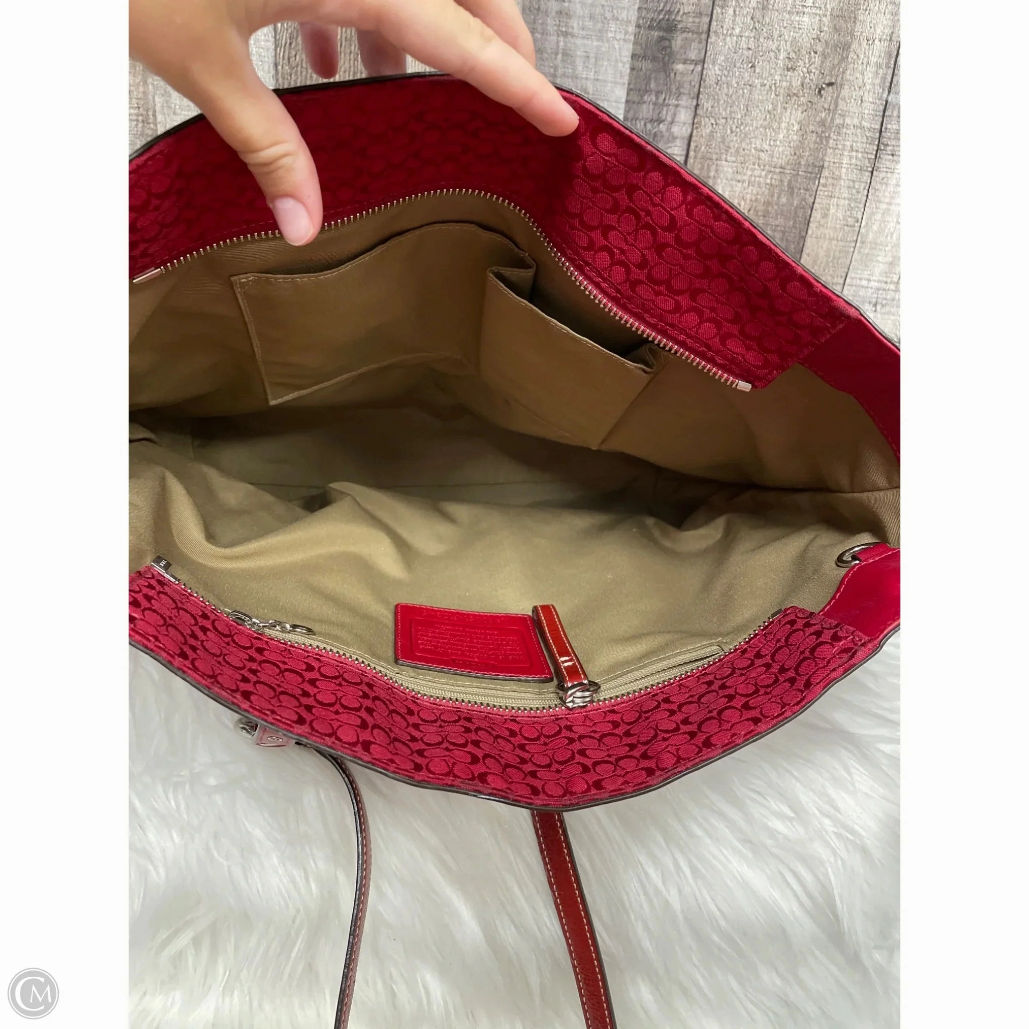 Handbag Designer By Coach, Size: Large