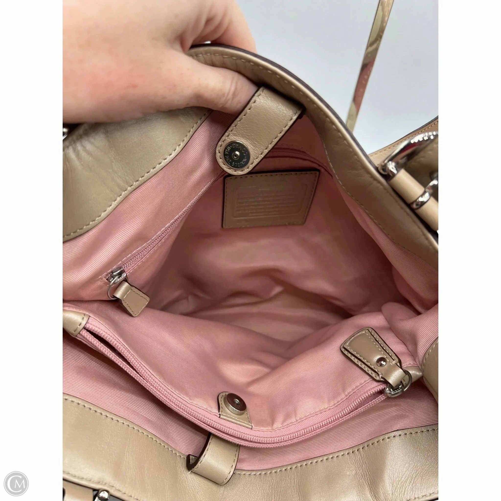 Handbag Designer By Coach, Size: Large