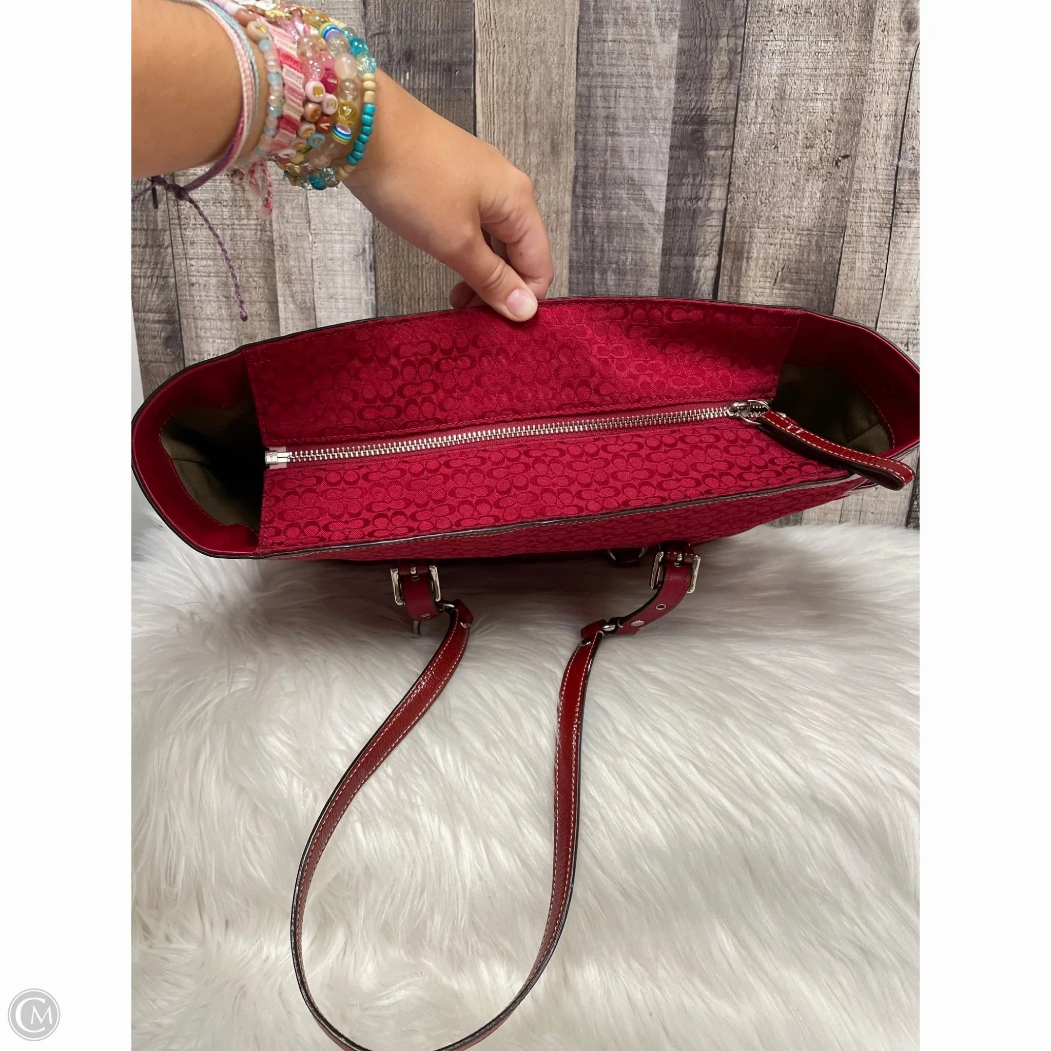 Handbag Designer By Coach, Size: Large