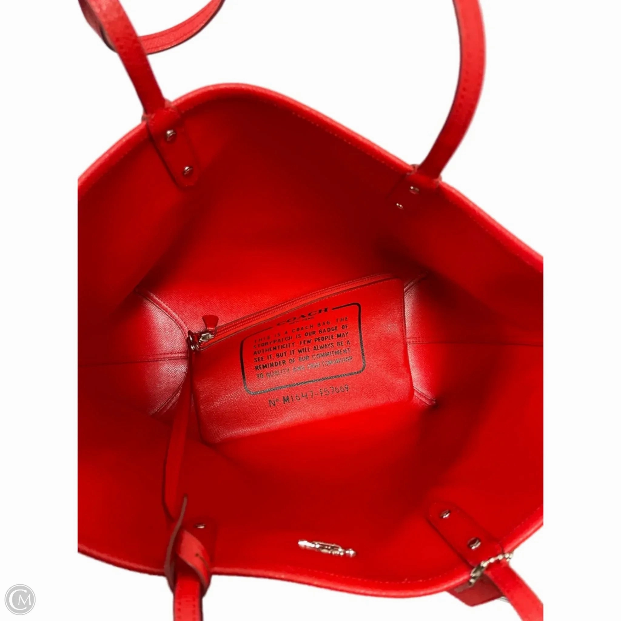 Handbag Designer By Coach, Size: Large