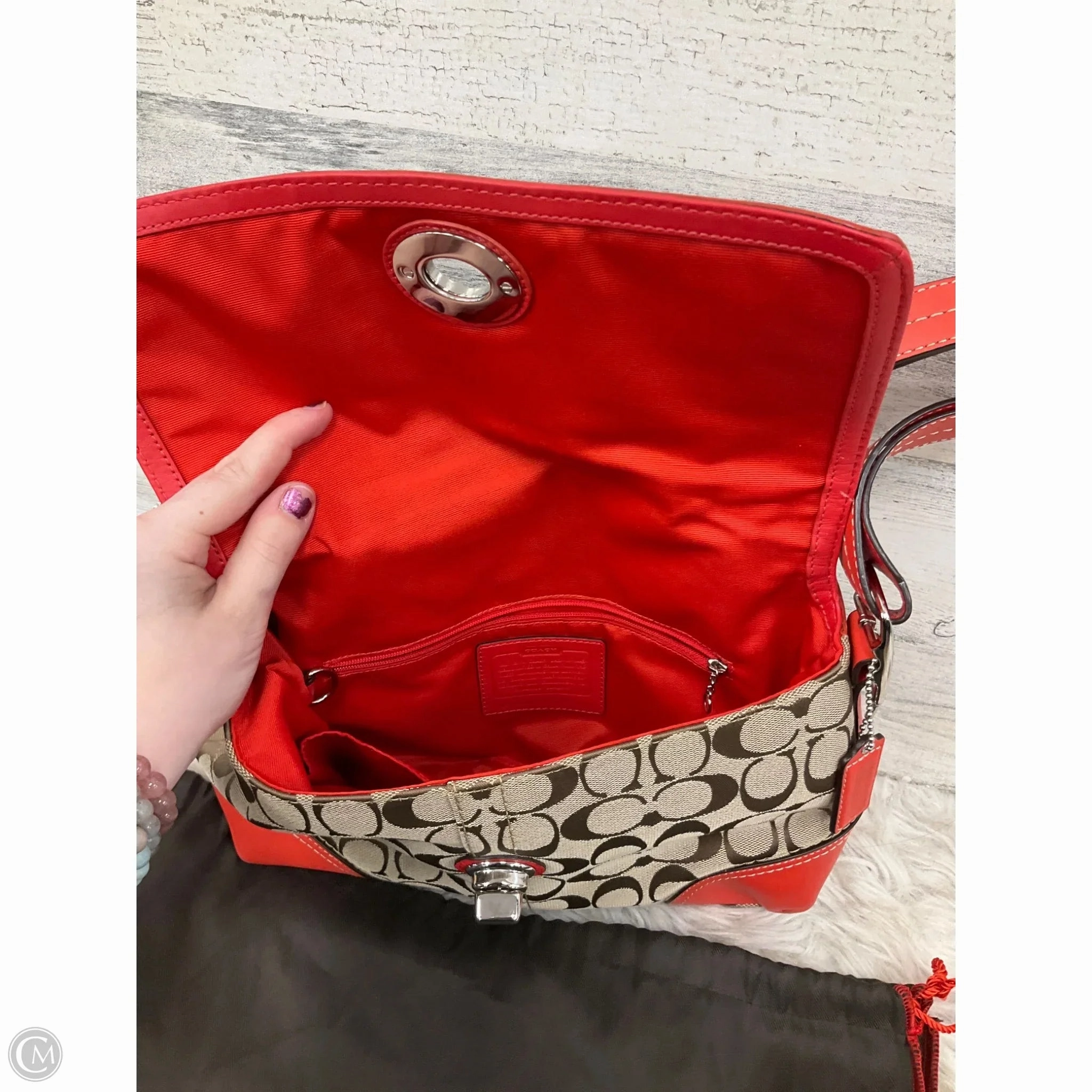 Handbag Designer By Coach, Size: Medium