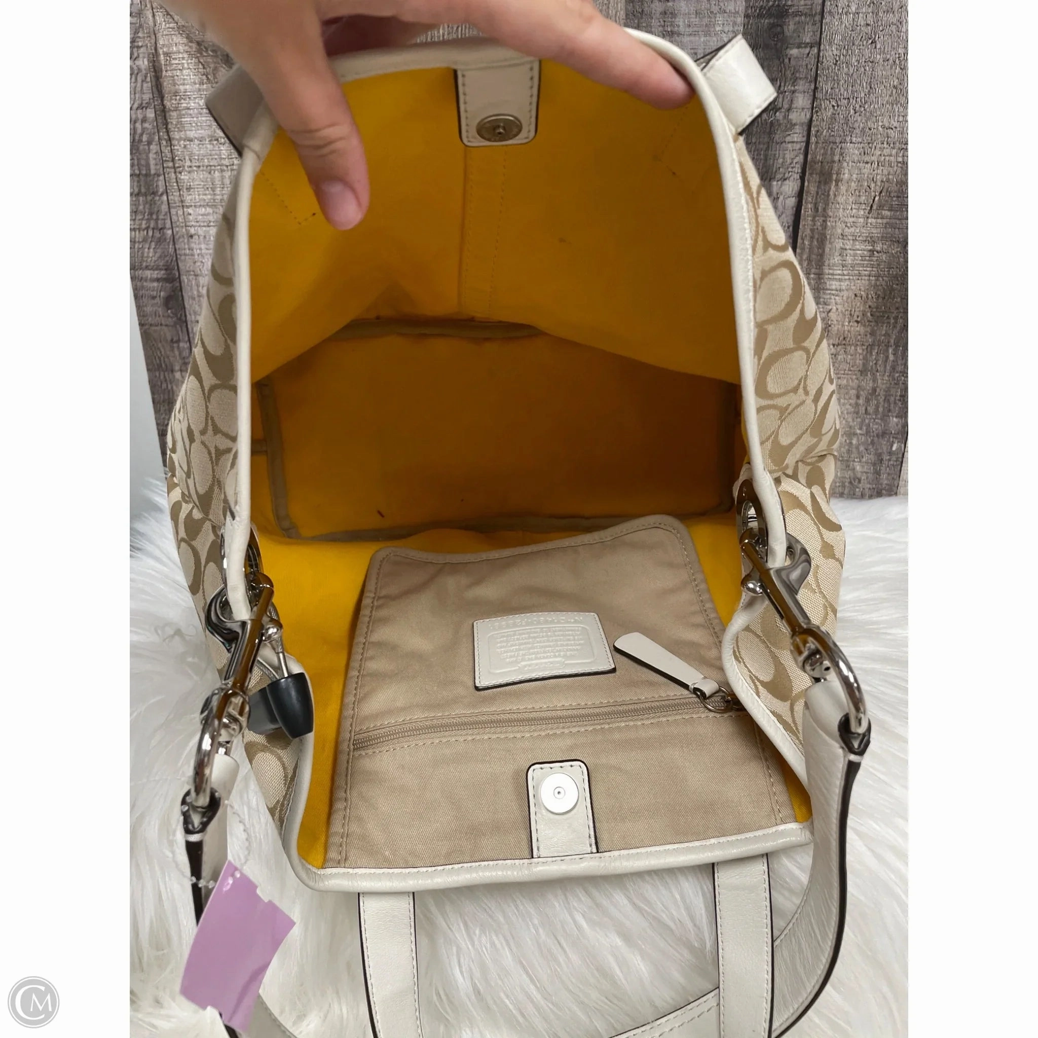 Handbag Designer By Coach, Size: Medium