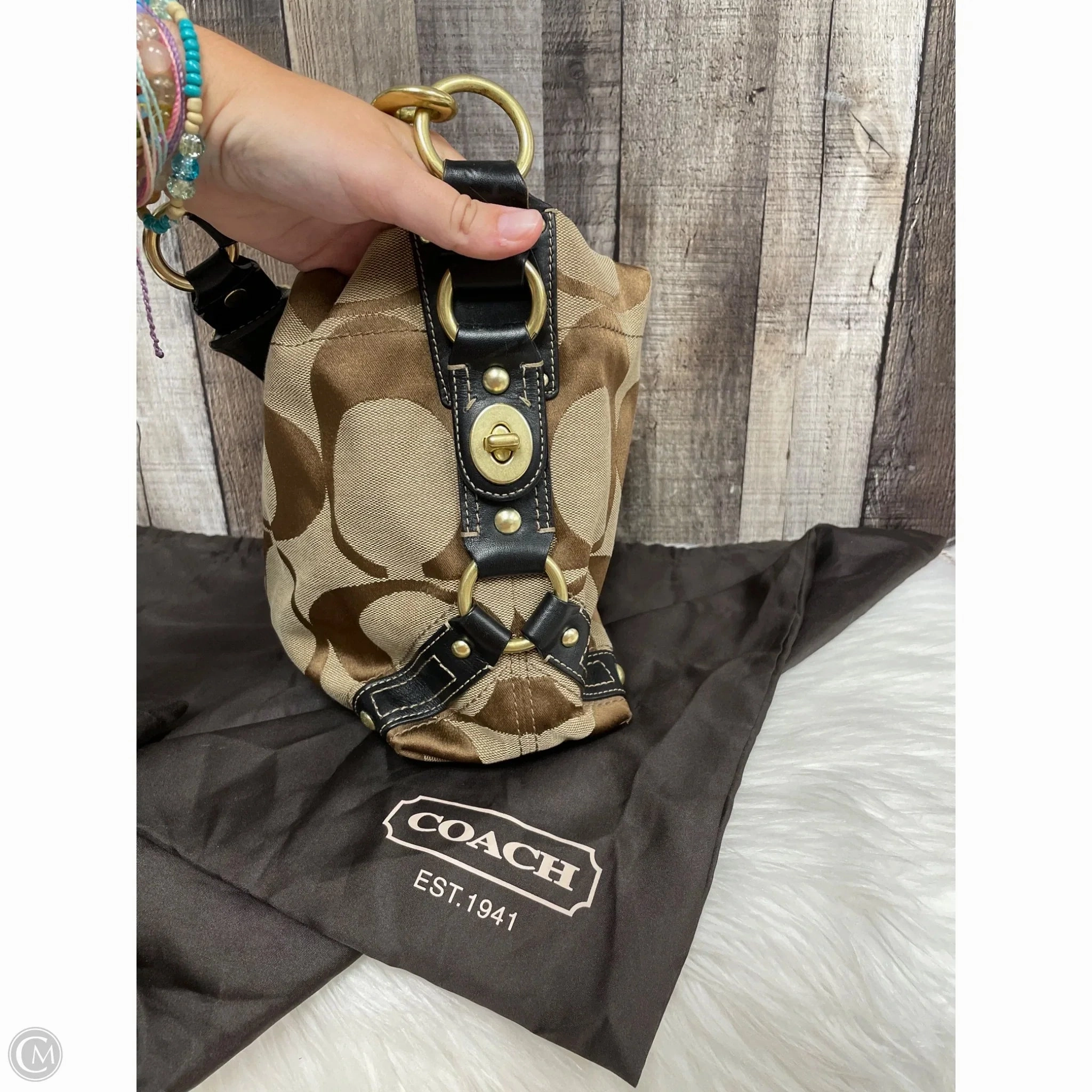 Handbag Designer By Coach, Size: Medium