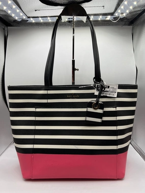 HANDBAG DESIGNER by KATE SPADE In BLACK & PINK, Size: MEDIUM