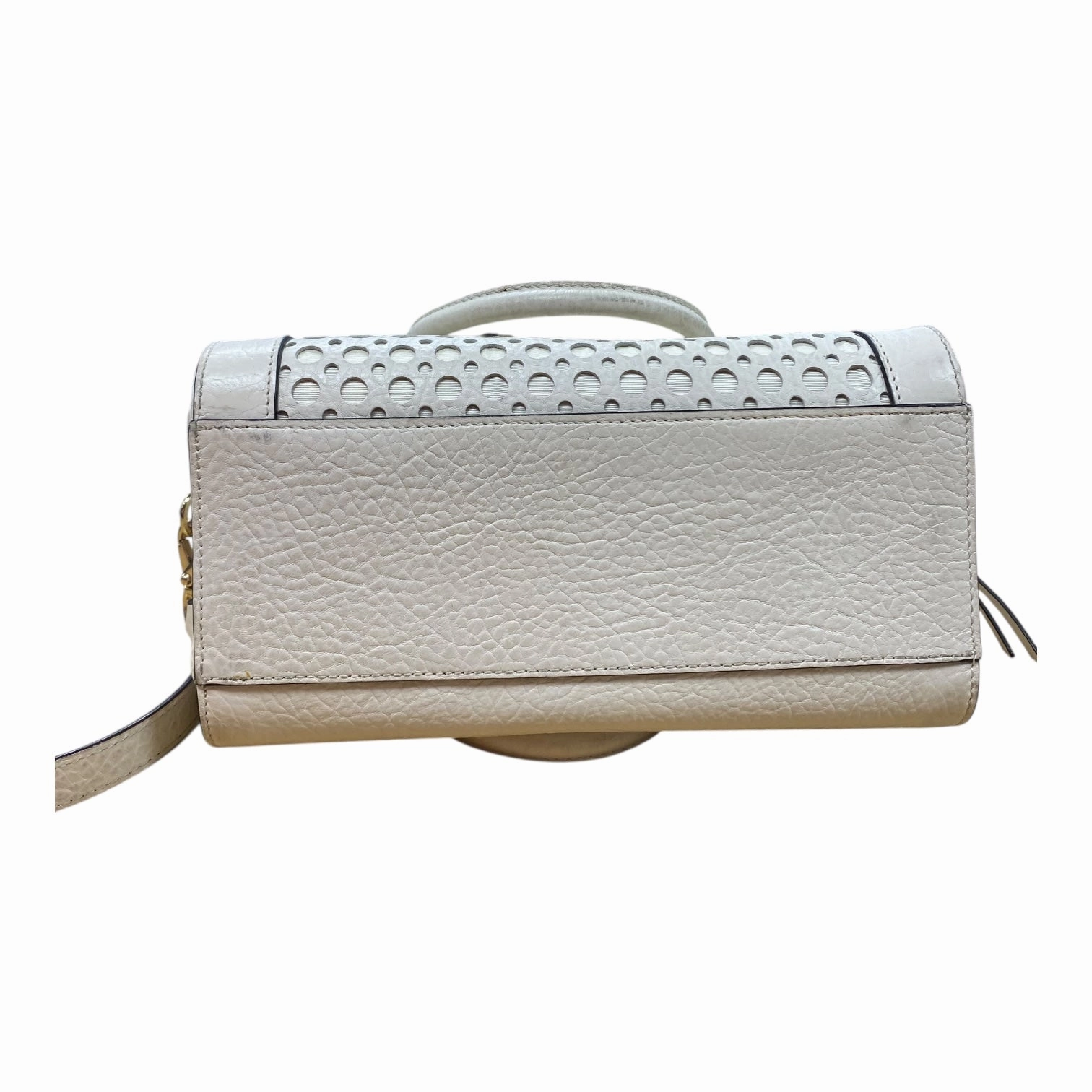 Handbag Designer By Kate Spade In Gold & White, Size:Medium
