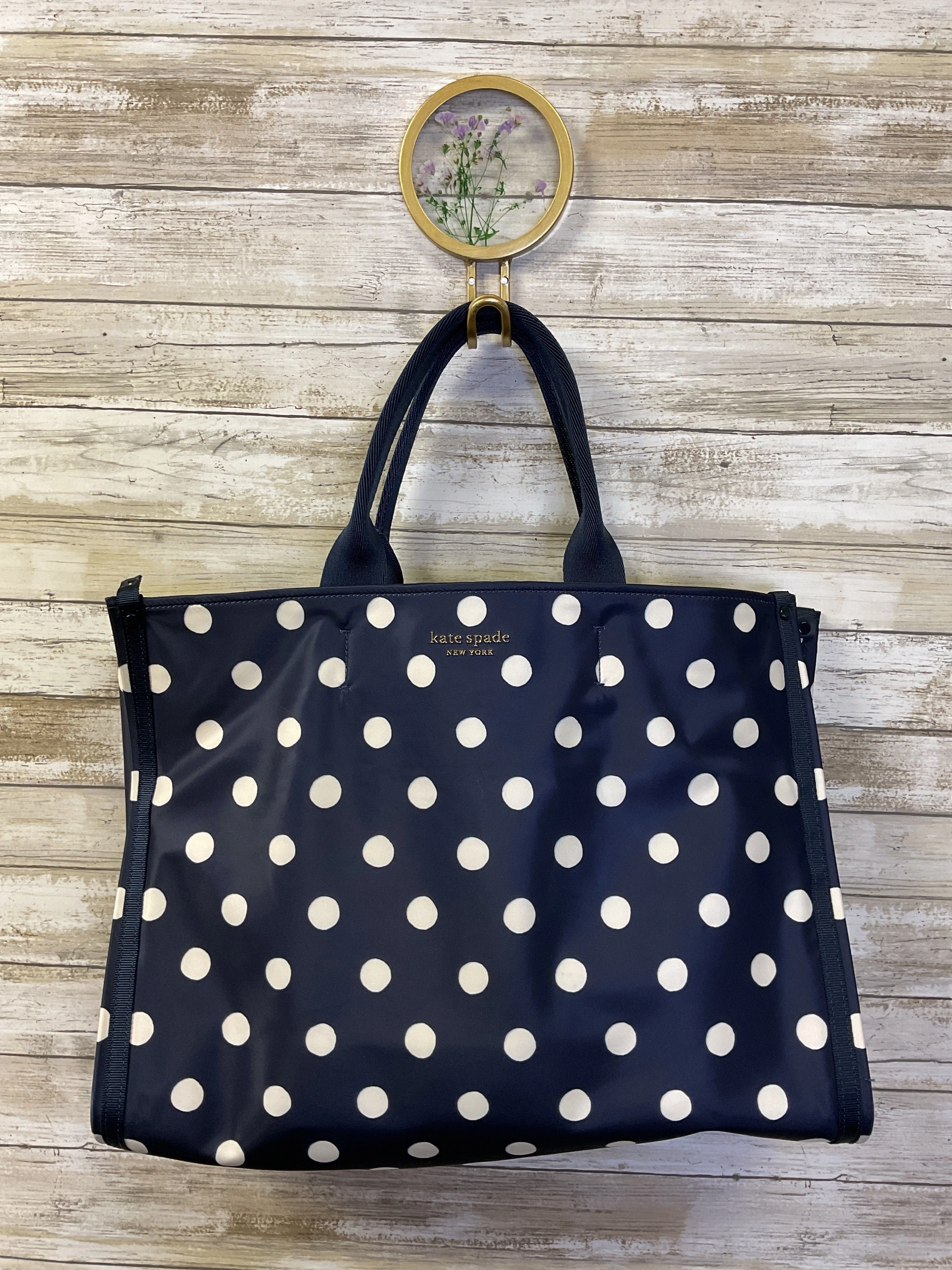 Handbag Designer By Kate Spade In Navy, Size:Large