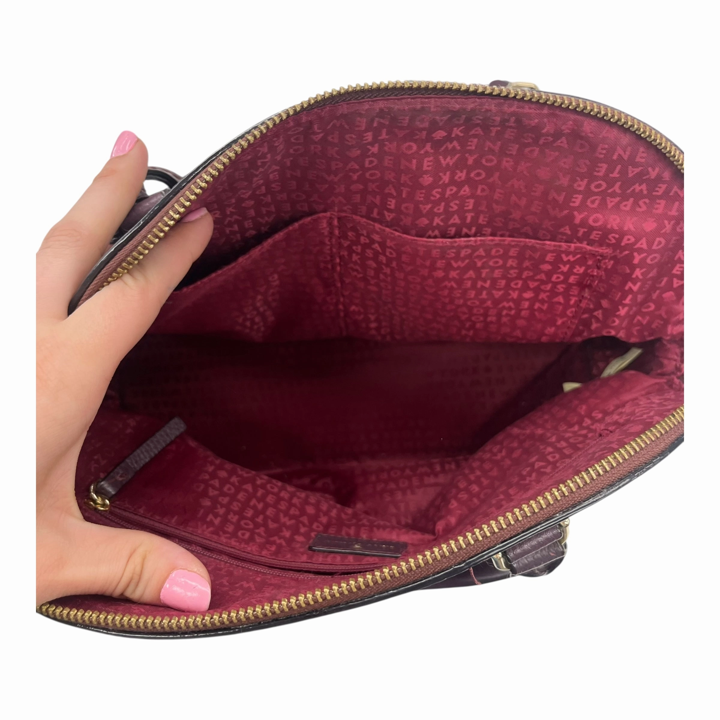 Handbag Designer By Kate Spade In Purple, Size:Large