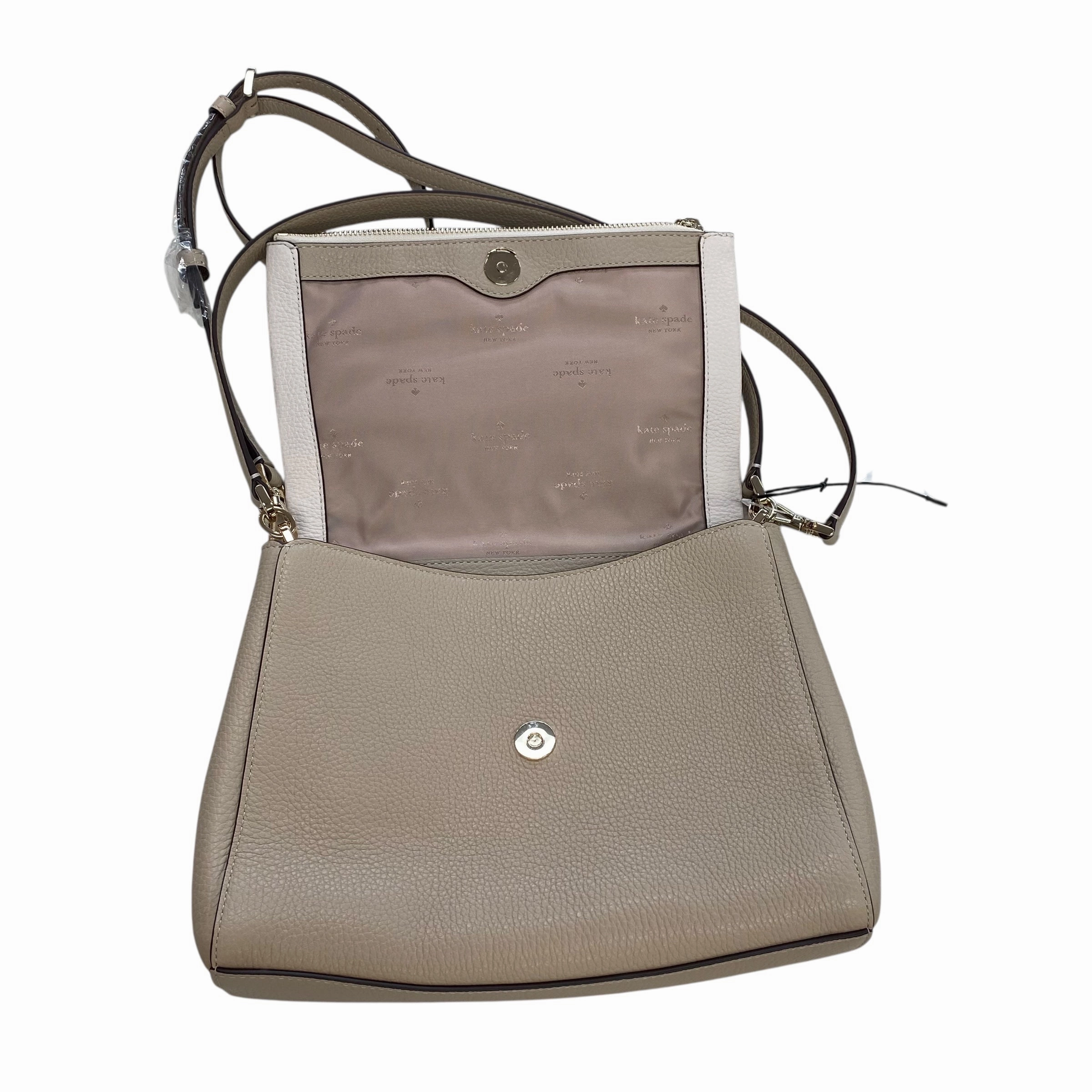 Handbag Designer By Kate Spade In Taupe, Size:Medium