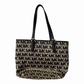 Handbag Designer By Michael Kors In Black & Brown, Size:Medium
