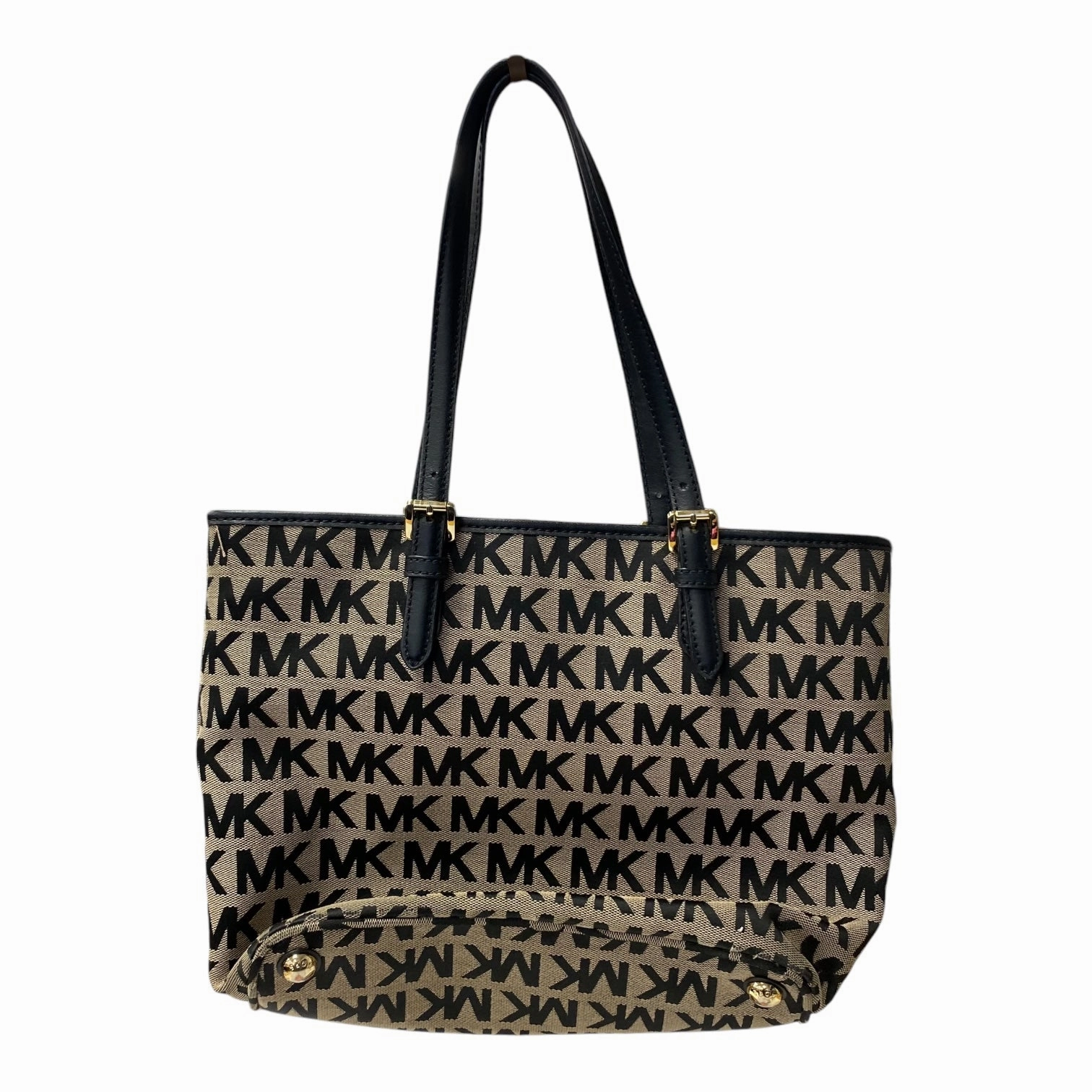 Handbag Designer By Michael Kors In Black & Brown, Size:Medium