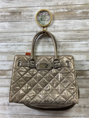 Handbag Designer By Michael Kors In Bronze, Size:Medium