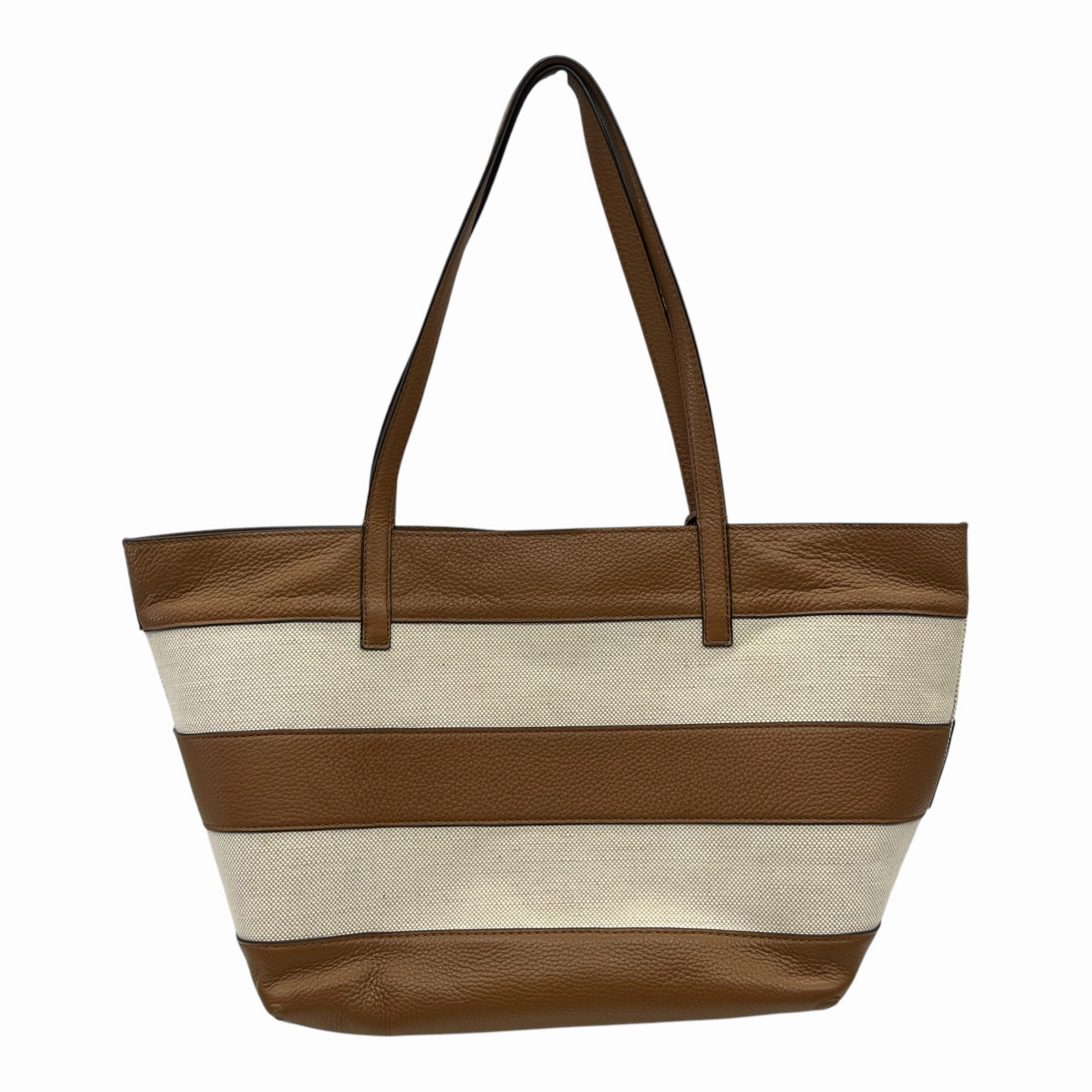 Handbag Designer By Michael Kors In Brown & Tan, Size:Large