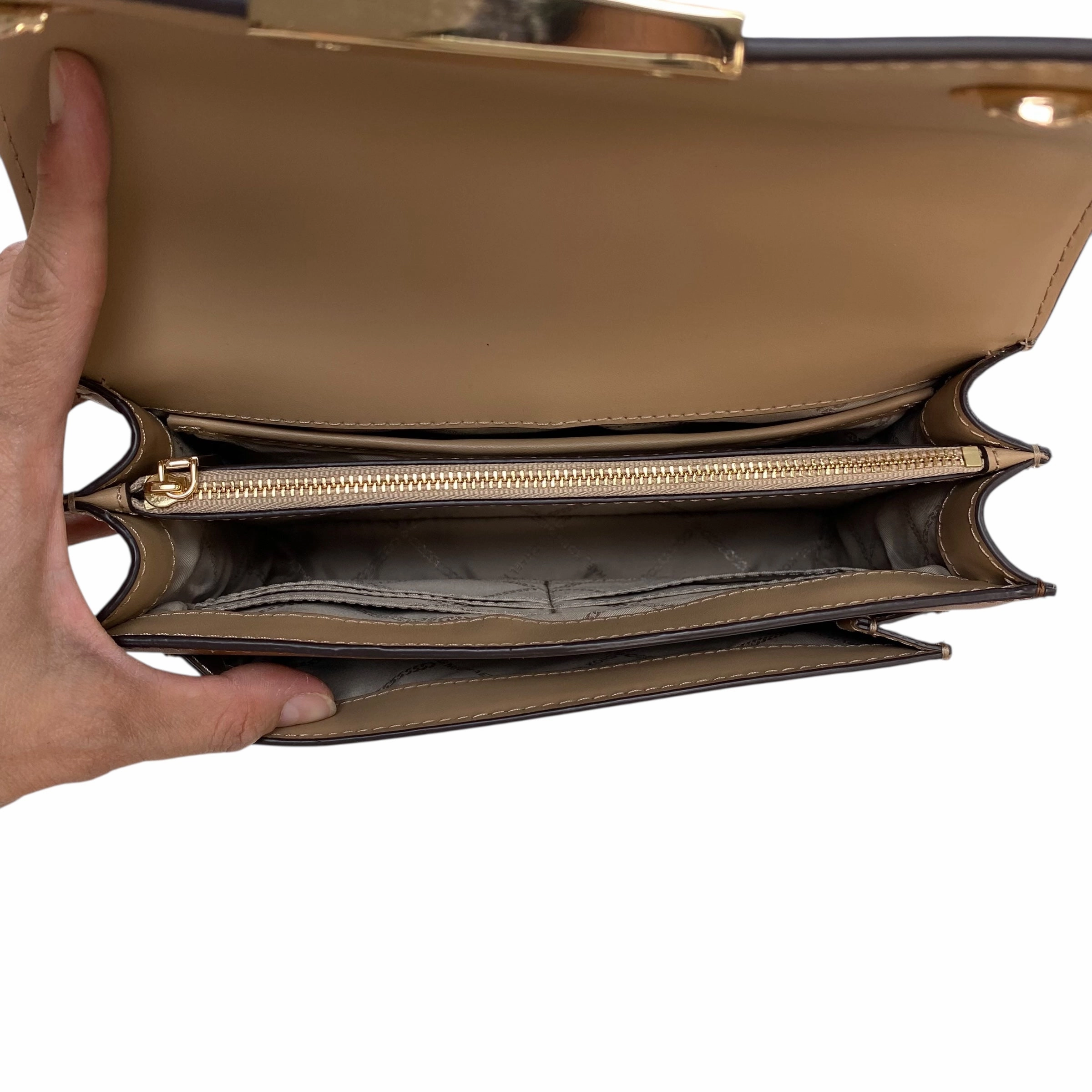Handbag Designer By Michael Kors In Brown, Size:Medium