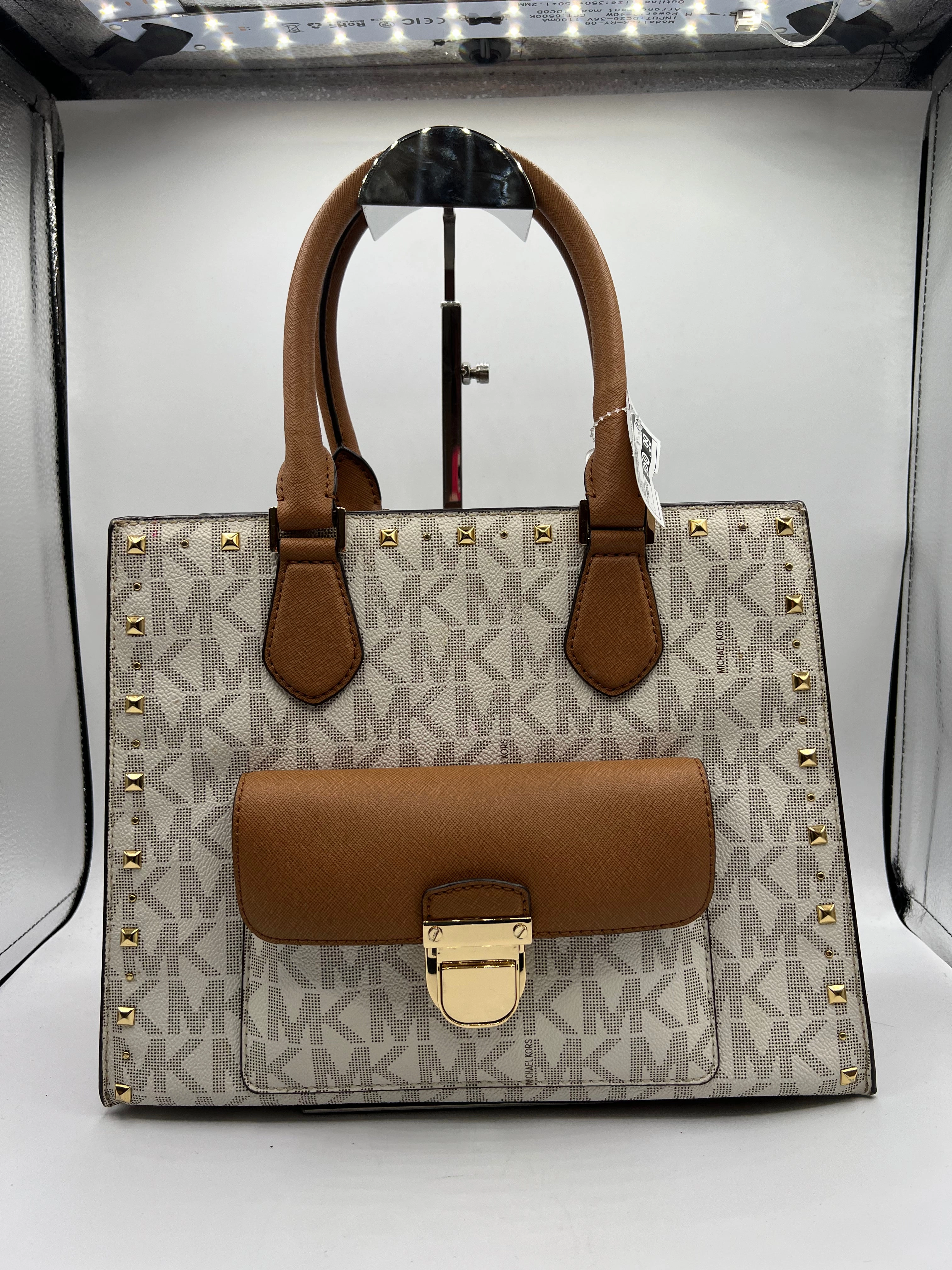 HANDBAG DESIGNER by MICHAEL KORS In BROWN, Size: MEDIUM