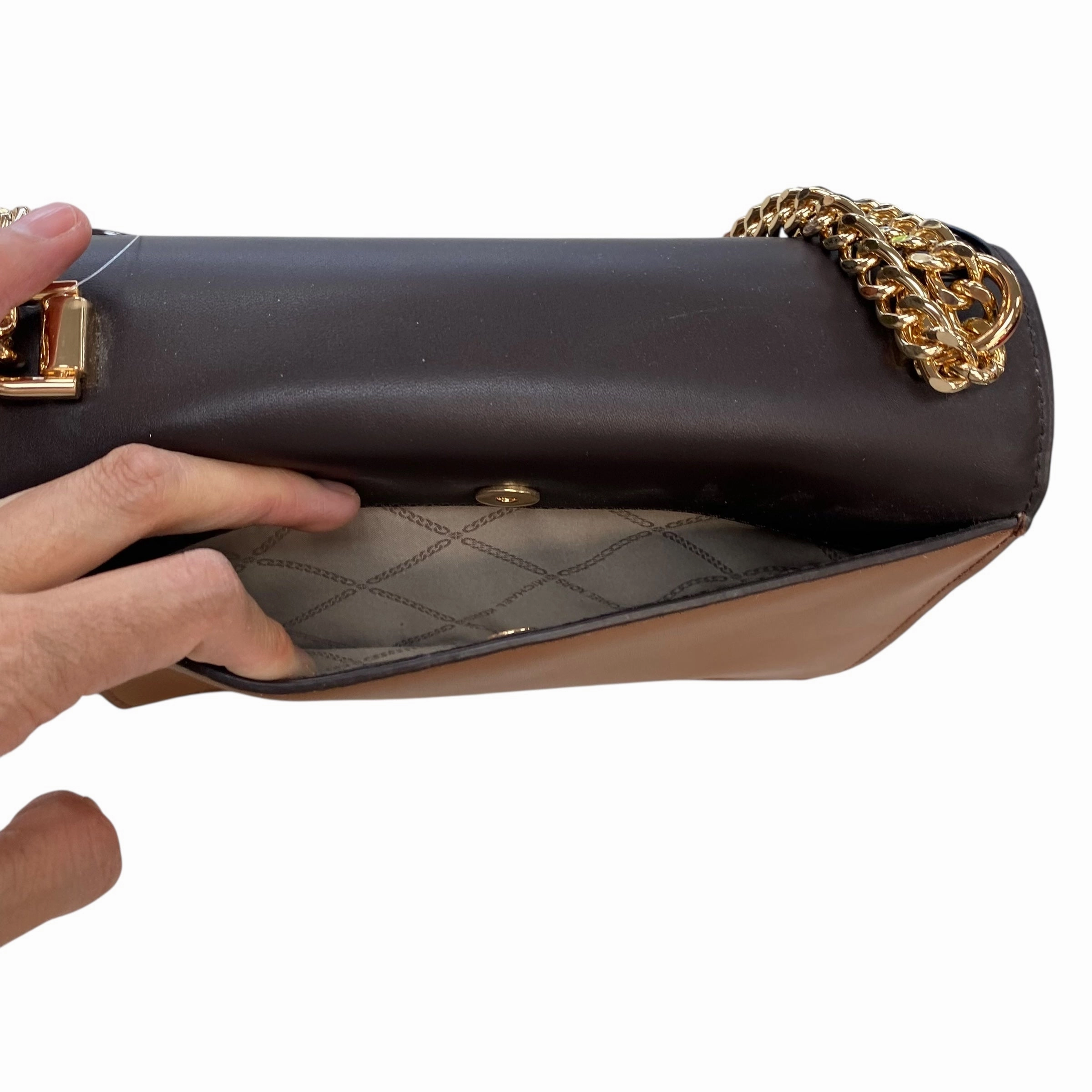 Handbag Designer By Michael Kors In Brown, Size:Medium