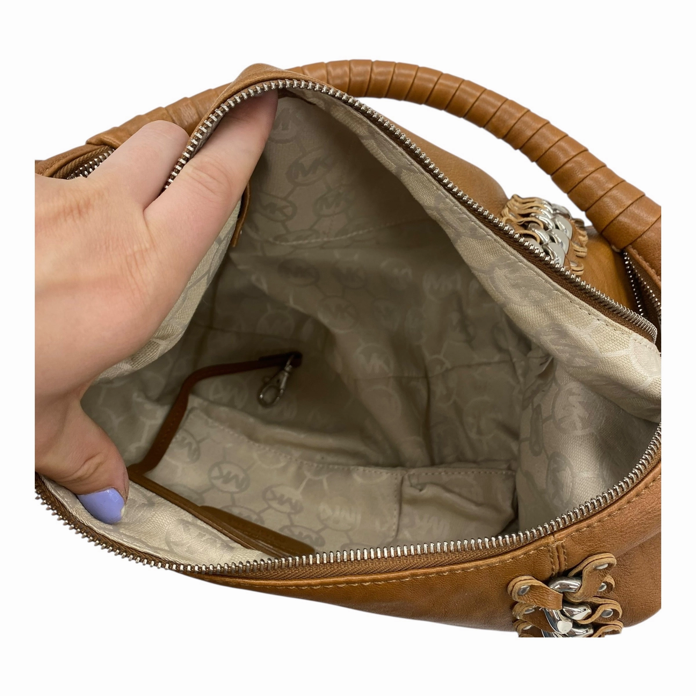 Handbag Designer By Michael Kors In Brown, Size:Medium