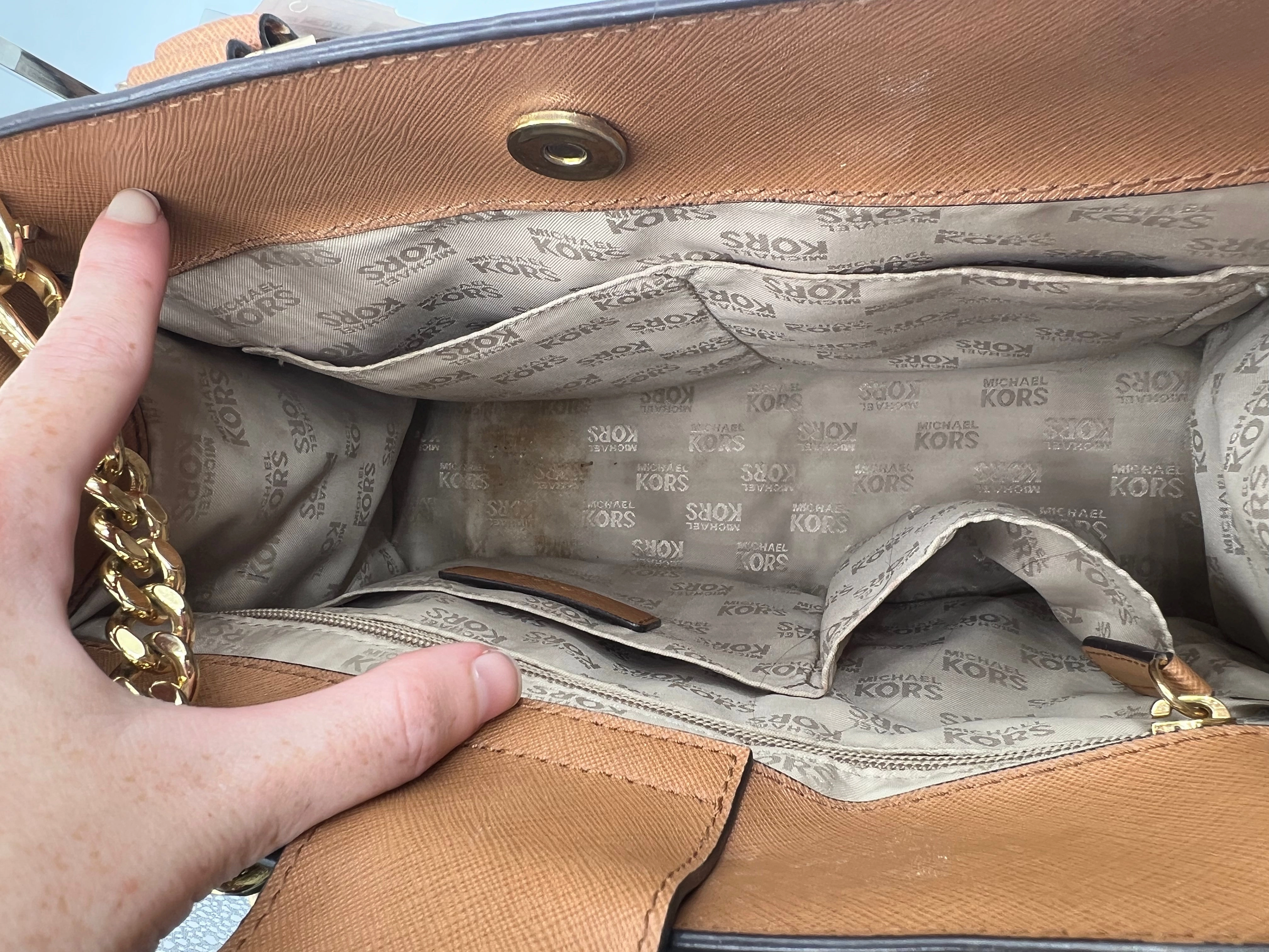 HANDBAG DESIGNER by MICHAEL KORS In BROWN, Size: MEDIUM